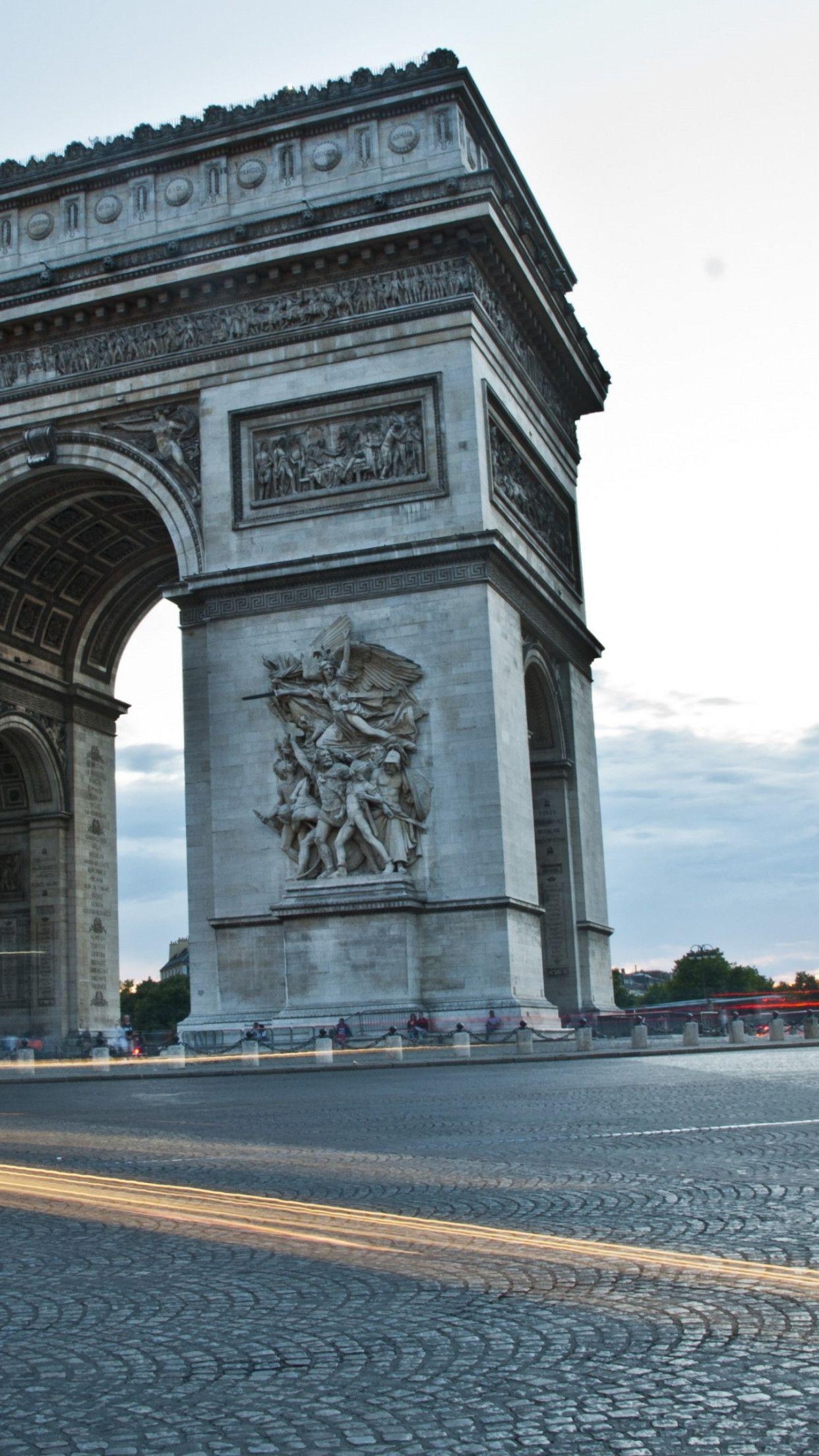 Arc de Triomphe, Reisen, Paris, herunterladen, Wallpaper, 1250x2210 HD Handy