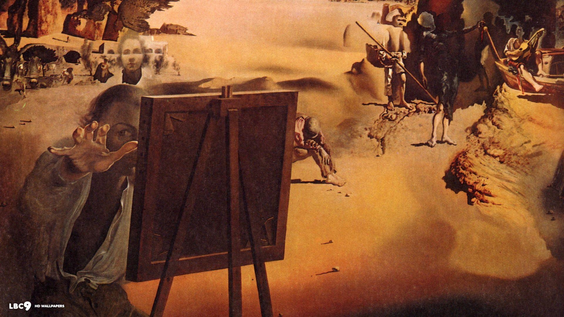 Salvador Dalí, HD-Gemälde, Kunstwerke, Surrealismus, Hintergrund, 1920x1080 Full HD Desktop