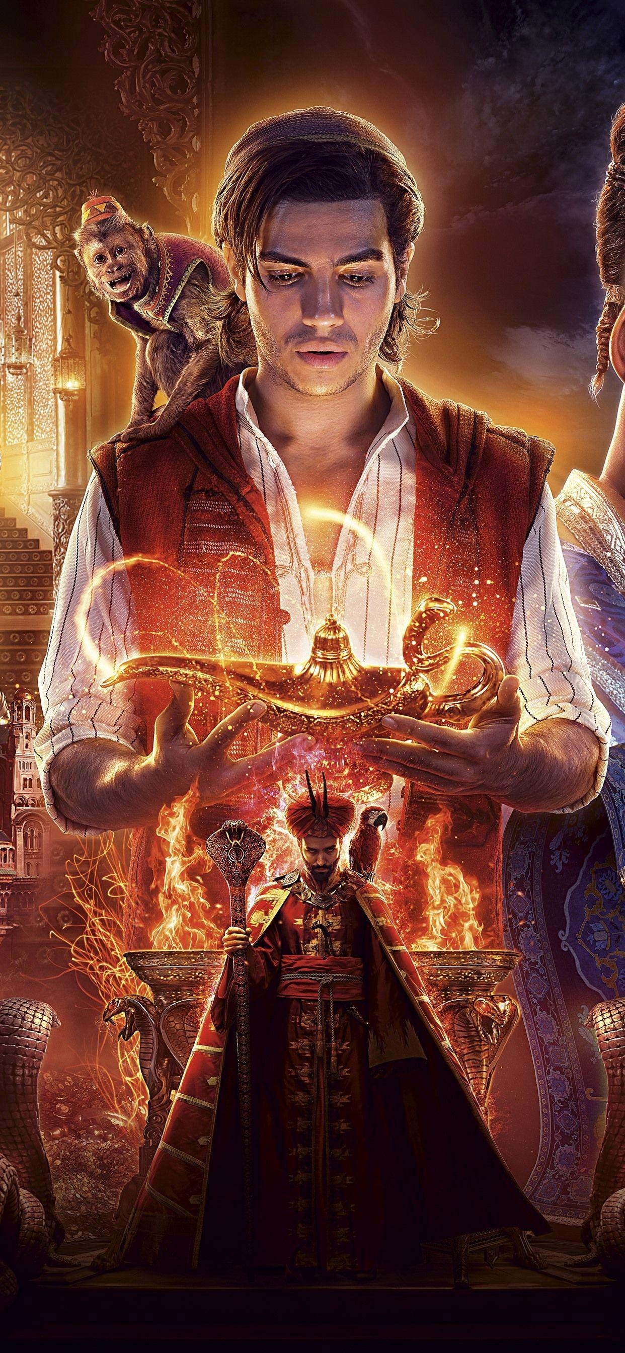 Aladdin Film, 2019, iPhone XS Max, Hintergrundbild, Mena Massoud, 1250x2690 HD Handy