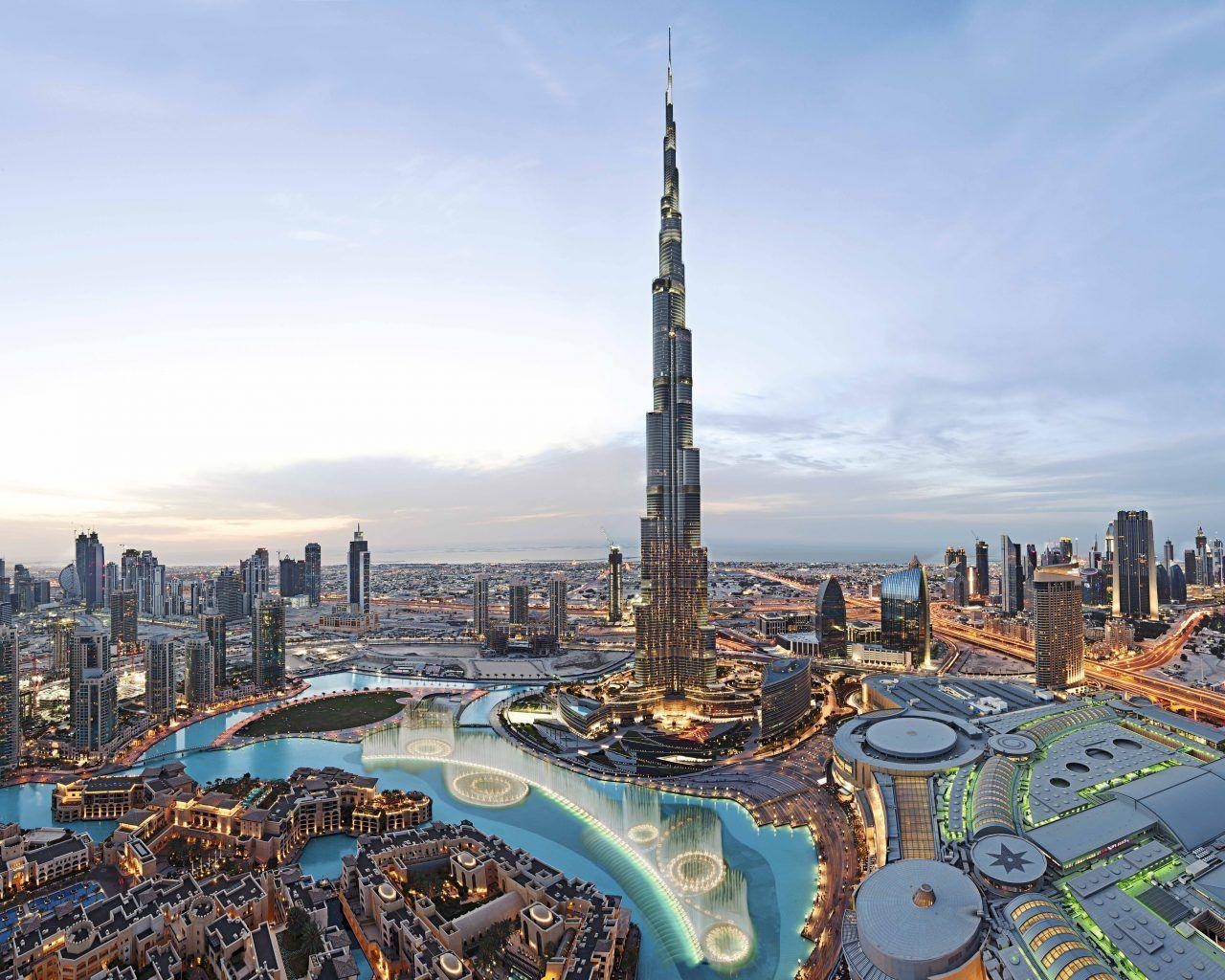 Burj Khalifa, Dubai, Panorama, Luxus, Städtische Ansichten, 1280x1030 HD Desktop