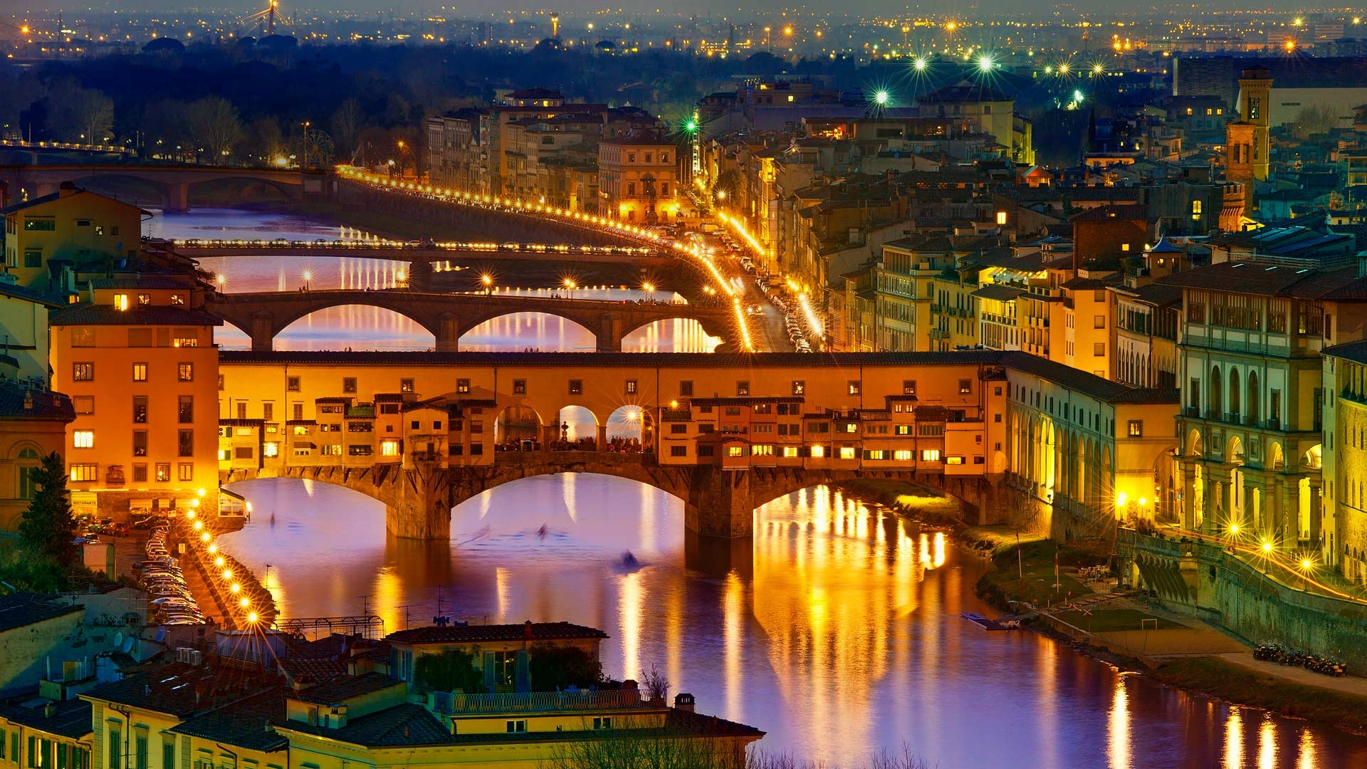 Ponte Vecchio, Florenz, Brücke, Architektur, Reisen, 1920x1080 Full HD Desktop