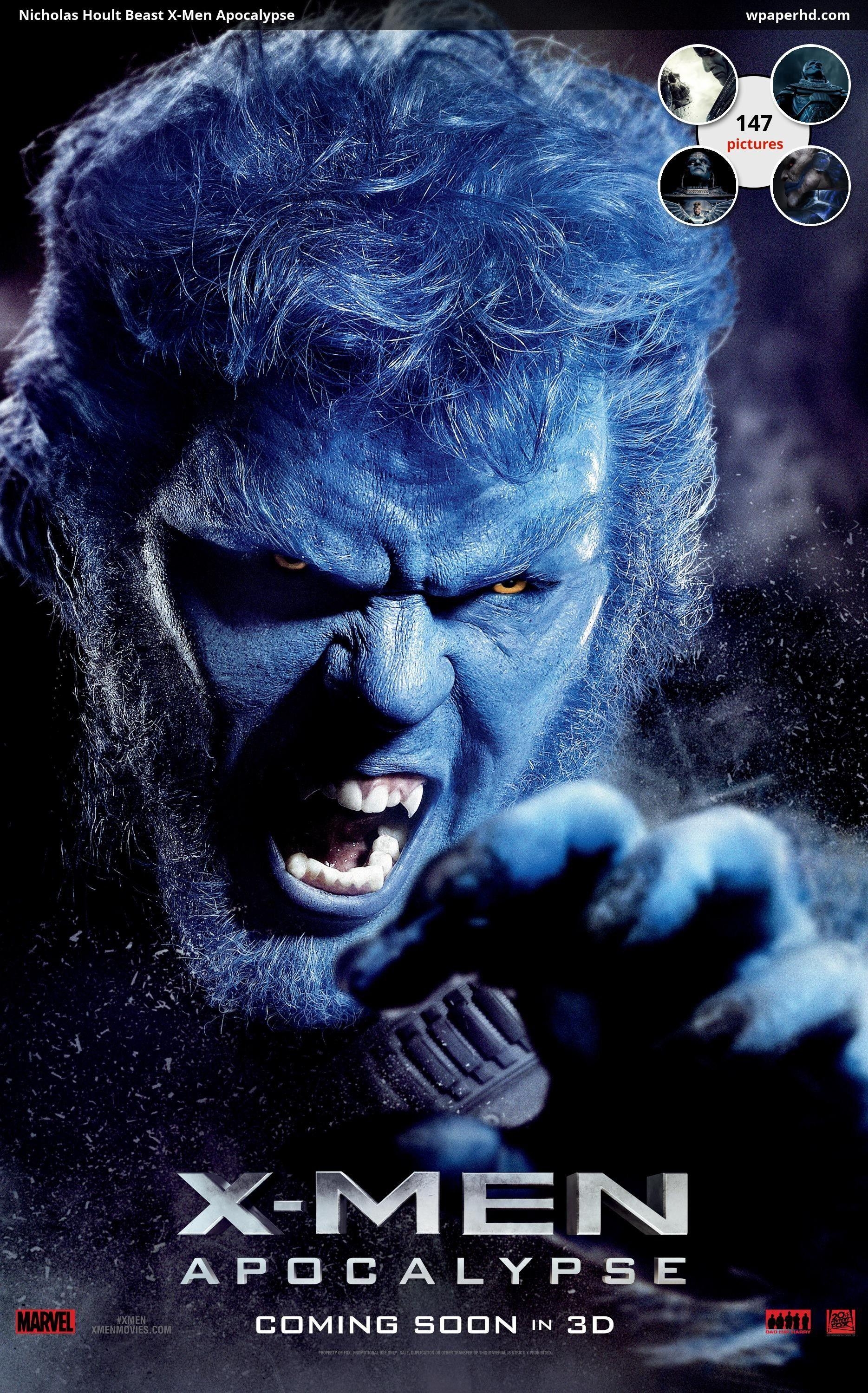 Beast, Nicholas Hoult, X-Men Apocalypse, Charakter, Mutant, 1870x3000 HD Handy