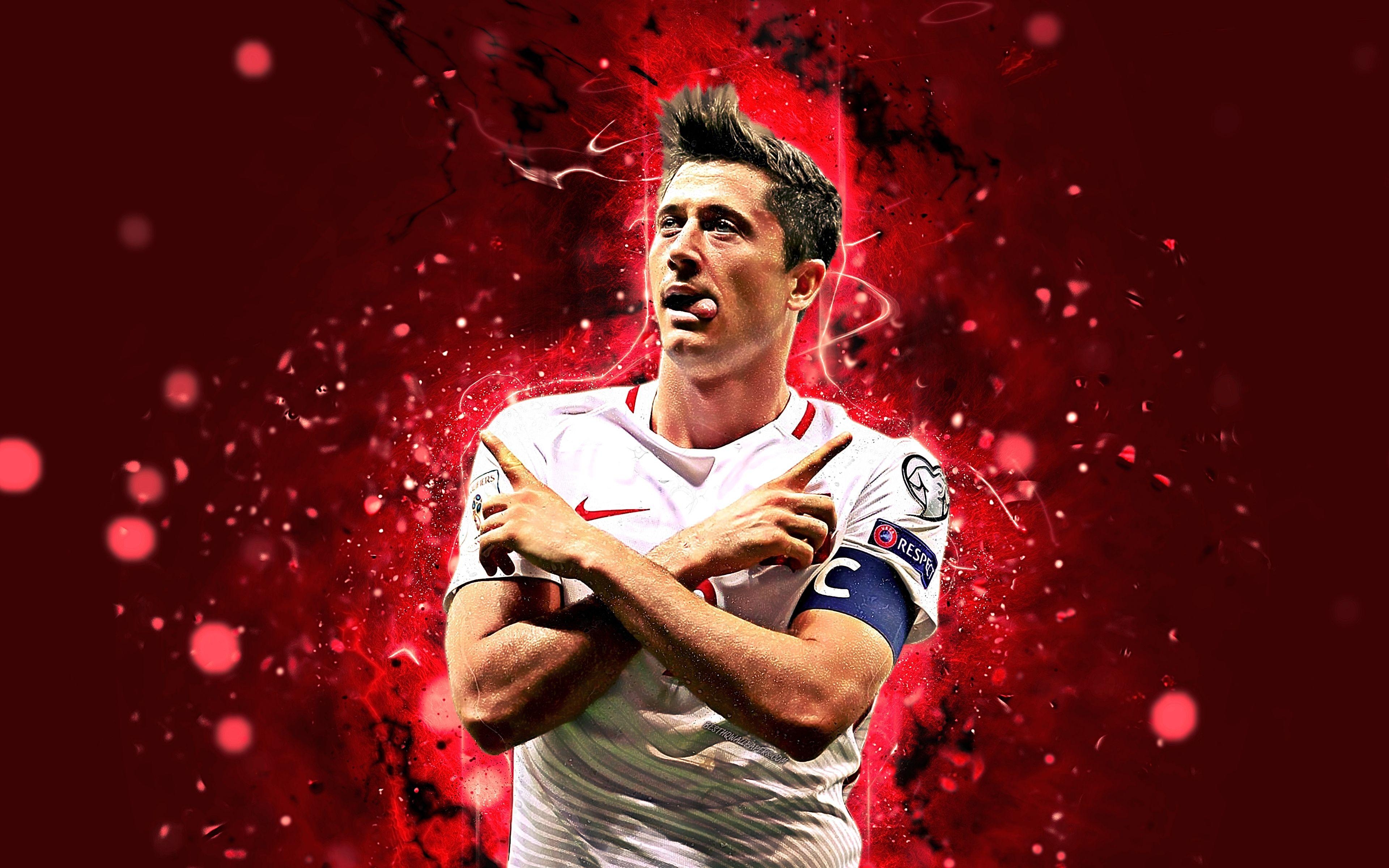 Robert Lewandowski, HD, Hintergrund, Fußball, Sport, 3840x2400 4K Desktop