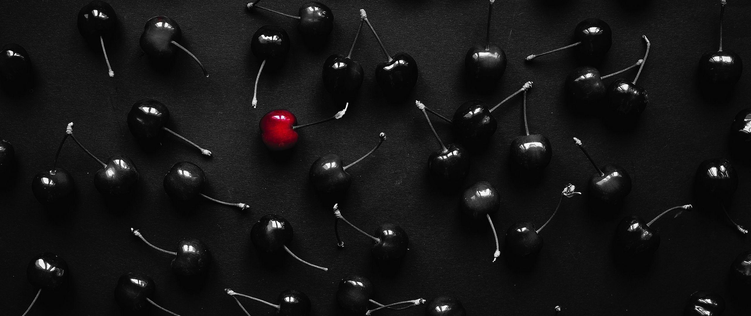 Kirschen, Beeren, schwarze Frucht, Download, Lecker, 2560x1080 Dual Screen Desktop