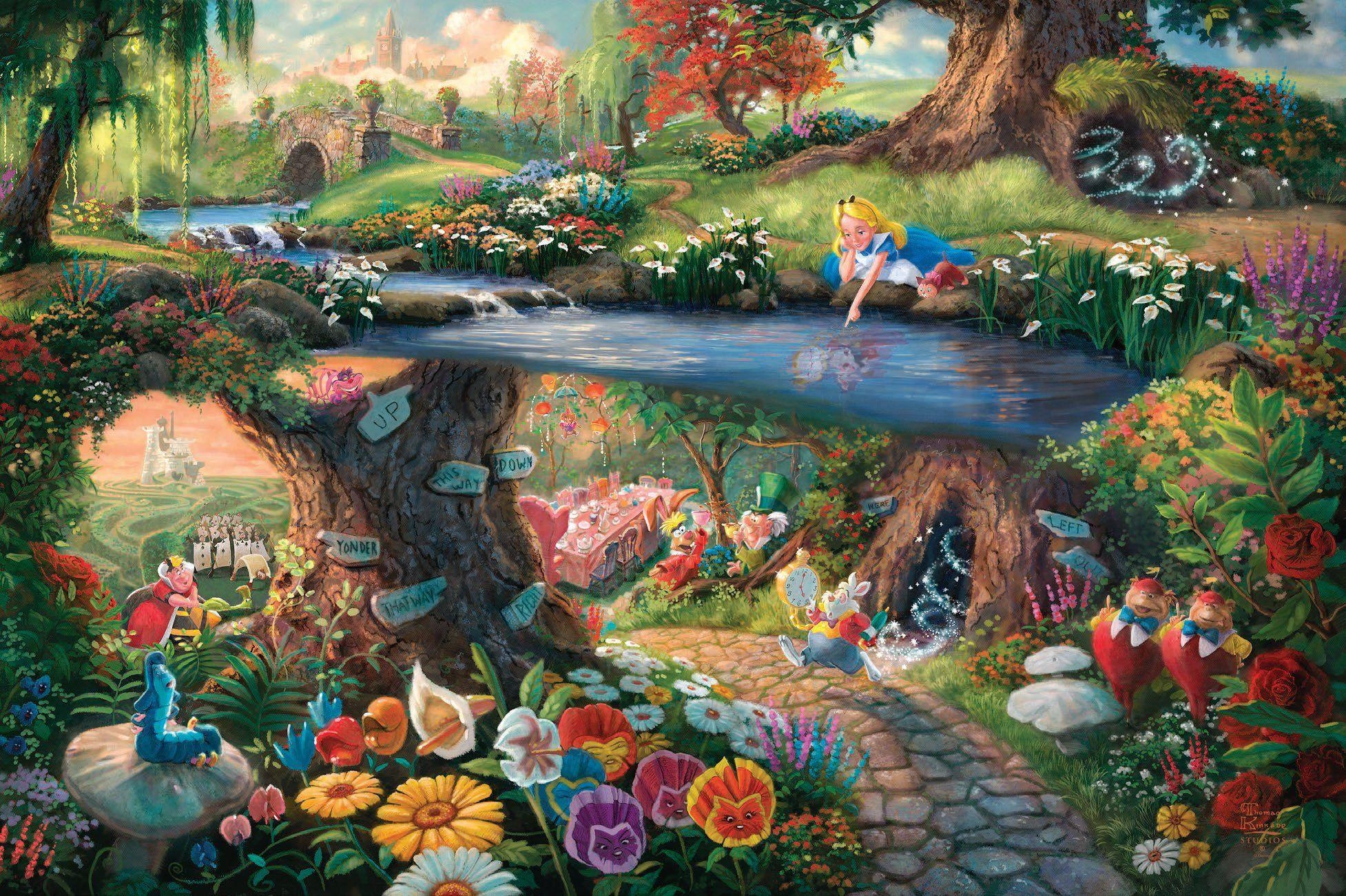 Alice im Wunderland, 1951, HD, Cartoon, Design, 1960x1310 HD Desktop