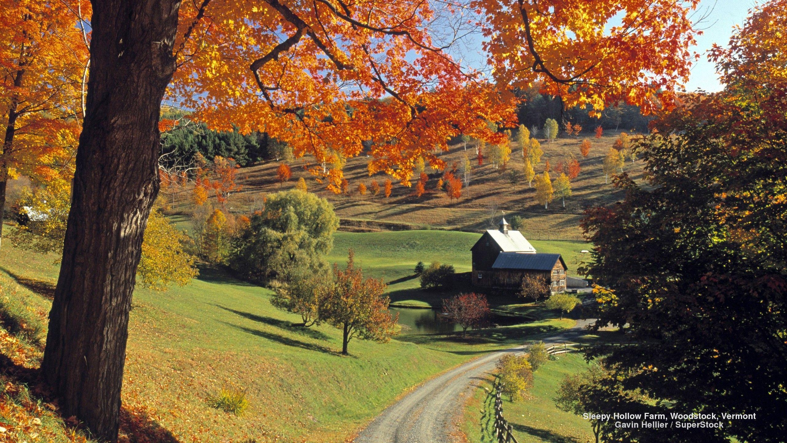 Landschaften, Vermont, Natur, Berge, Straßen, 2560x1440 HD Desktop