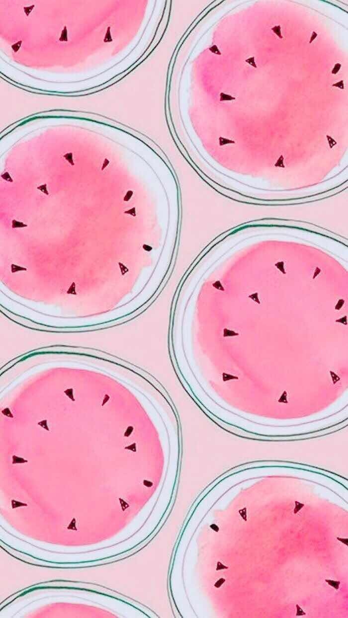 Wassermelone, Lebensmittel, Pastell, iPhone, Frucht, 700x1250 HD Handy