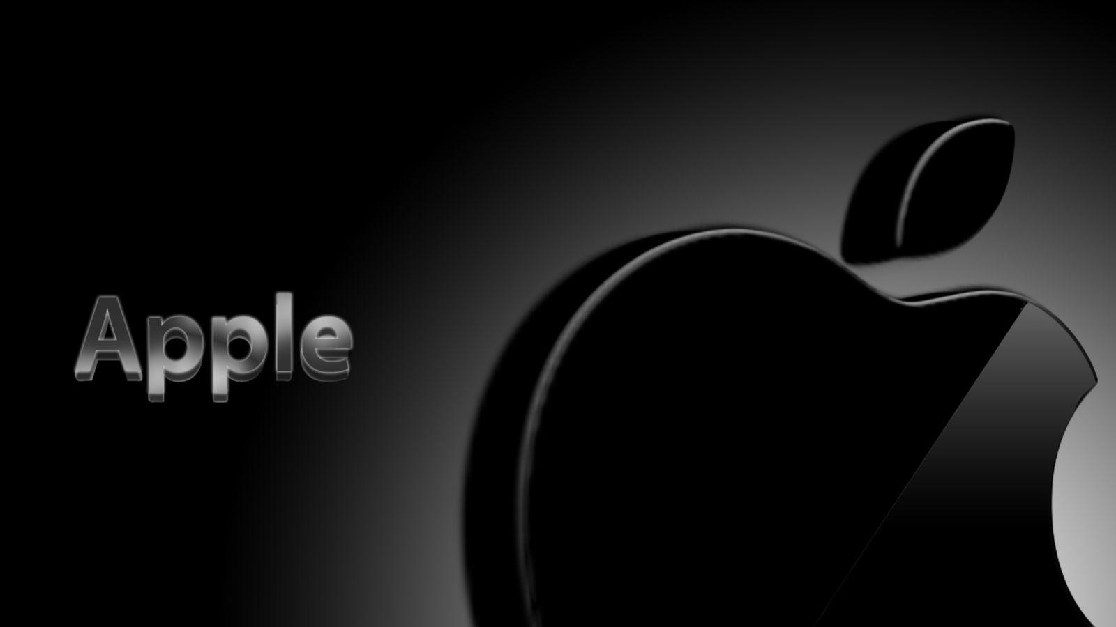 Schwarzes Apple Logo, Hintergrund, Bild, Design, 1600x900 HD Desktop