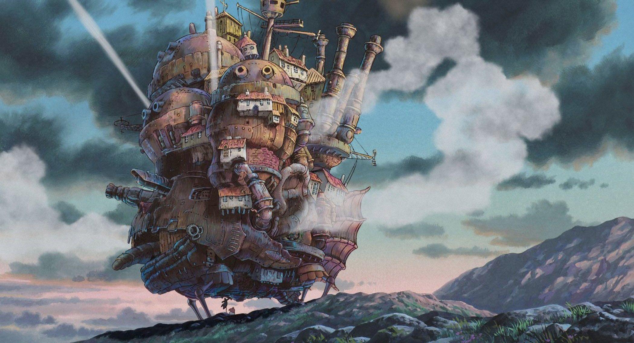 Howl's Moving Castle, Anime, HD, Zauberschloss, Fantasie, 2100x1140 HD Desktop