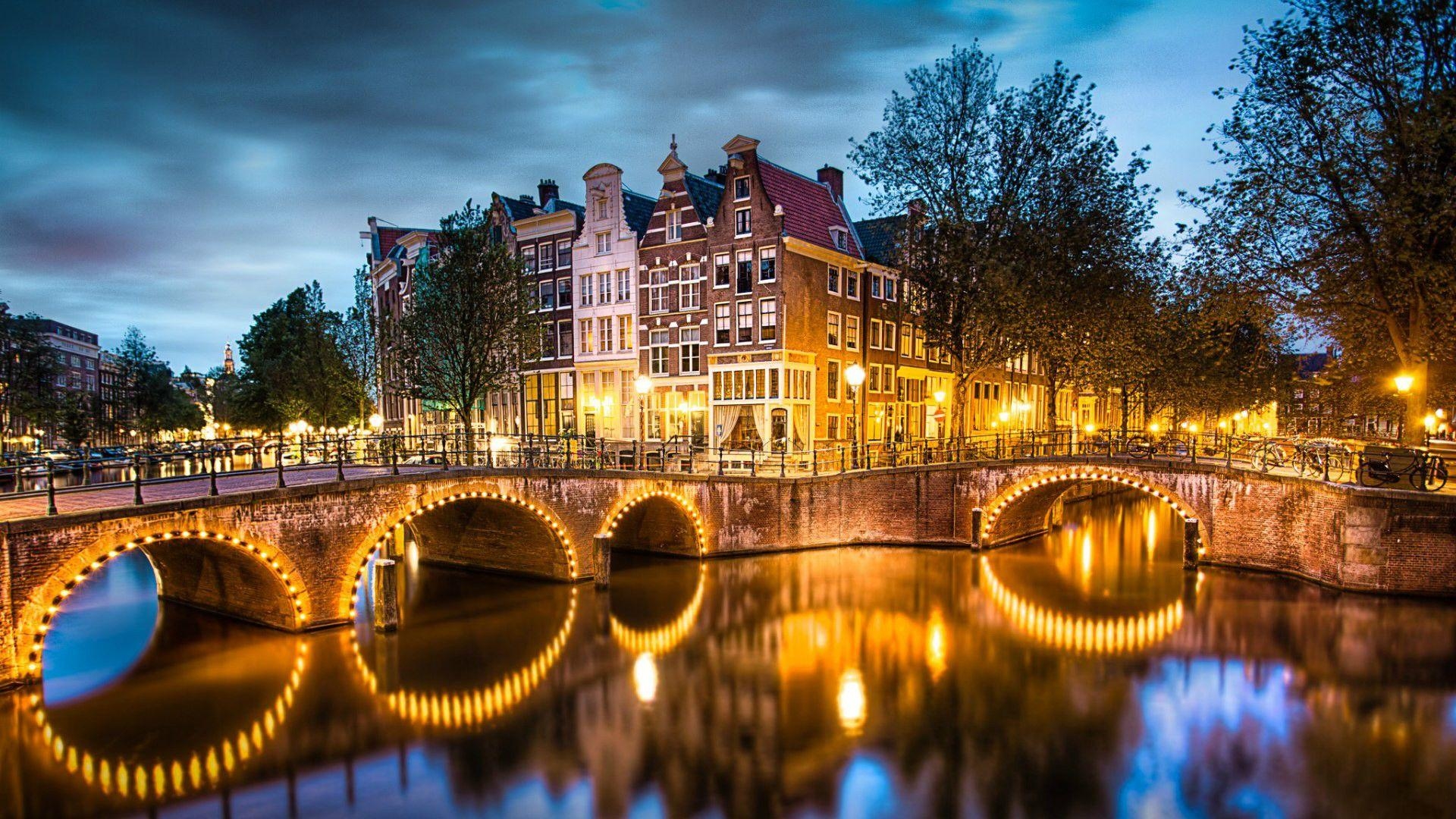 Amsterdam, HD, Stadt, Grachten, Reisen, 1920x1080 Full HD Desktop