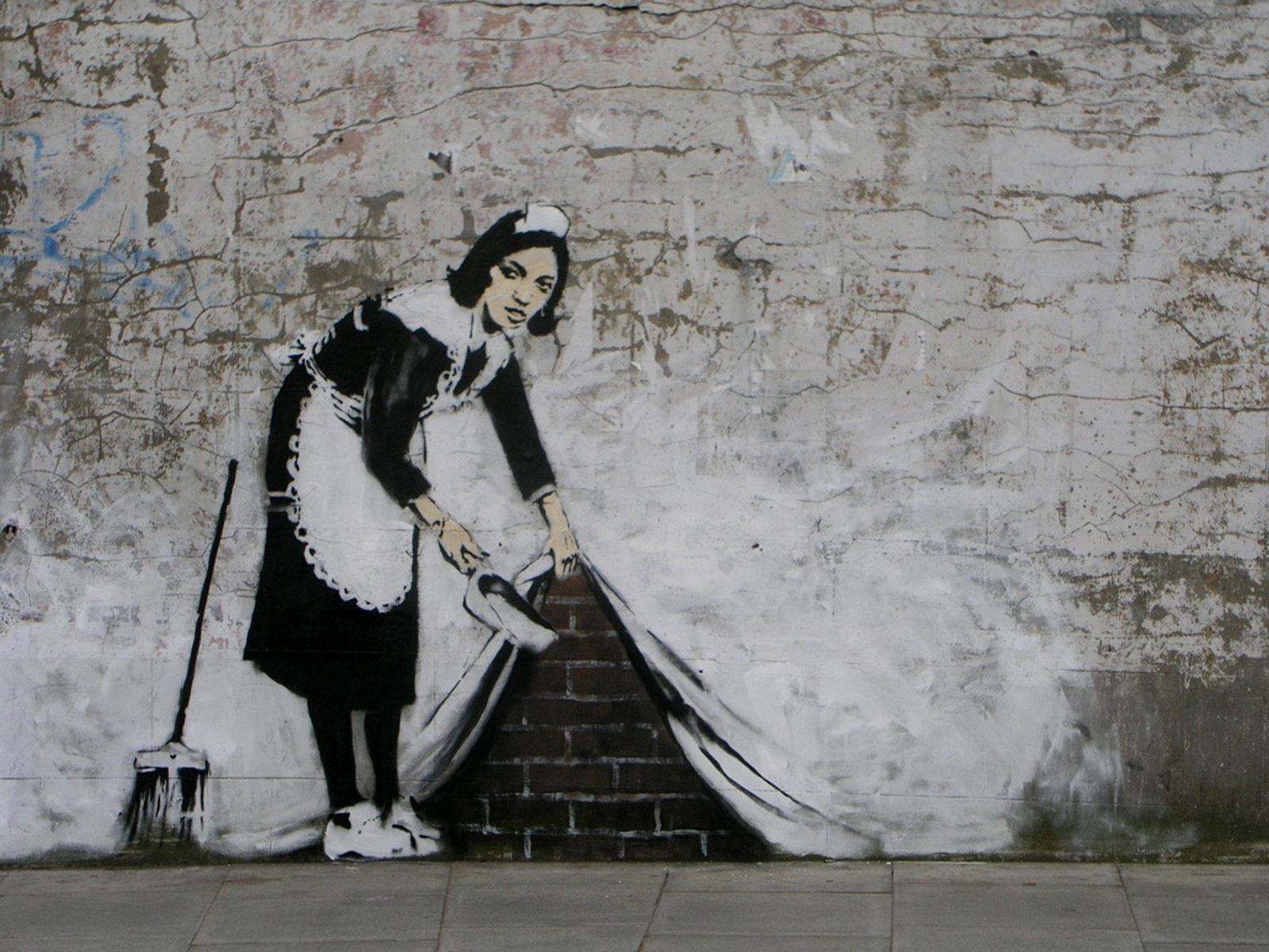 Banksy Kunst, HD, Desktop Bild, Urban Art, Graffiti, 1600x1200 HD Desktop