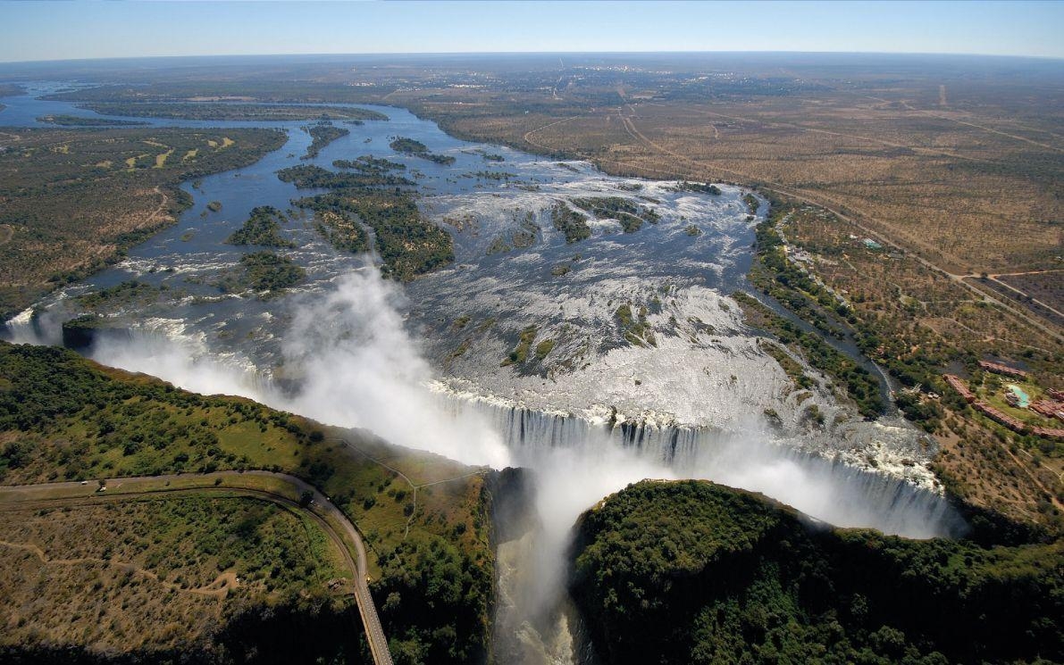 Victoriafälle, Sambia, Afrika, Wasserfälle, Landschaft, 1200x750 HD Desktop