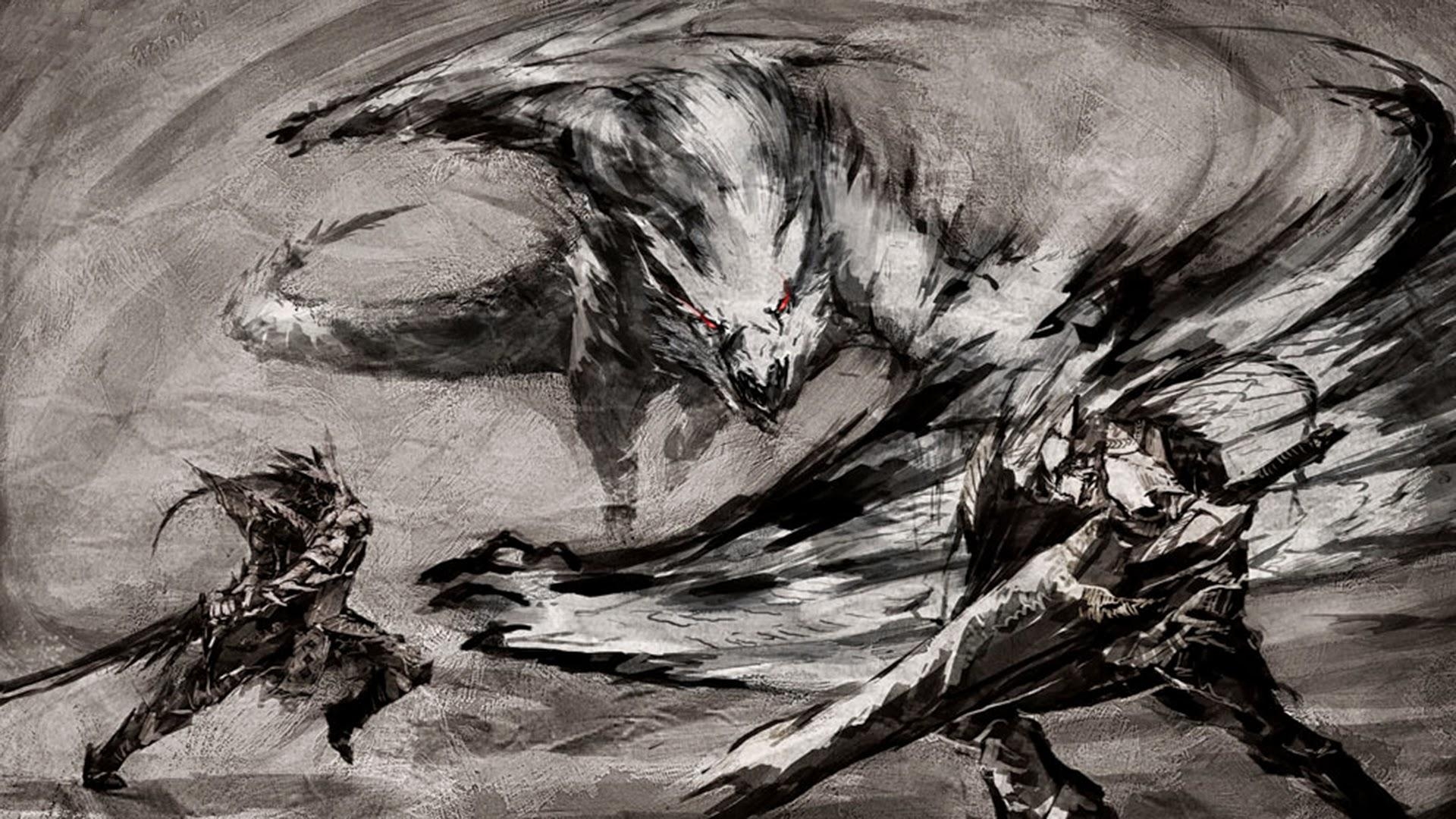 Monster Hunter, Sammlung, Kunst, Hintergrundbild, 1920x1080 Full HD Desktop