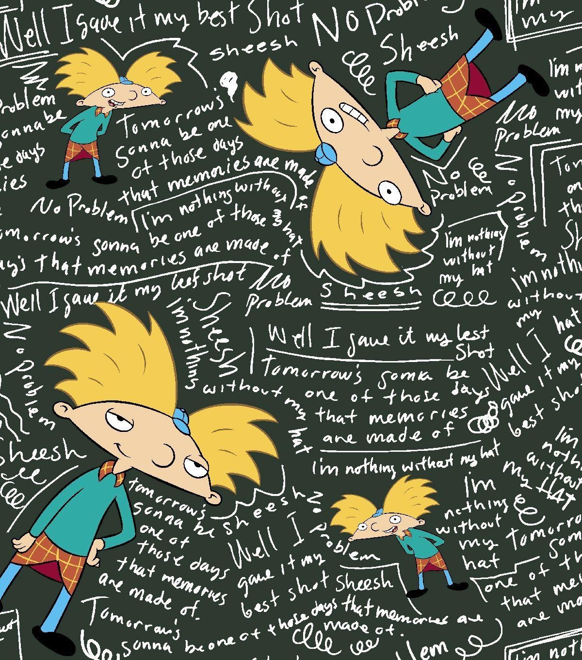 Nickelodeon, Hey Arnold, Tafel Gedanken, Stoff, Kinder, 1200x1360 HD Handy