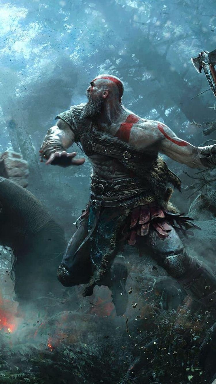 Kratos, God of War, Android, Hintergrund, episch, 750x1340 HD Handy