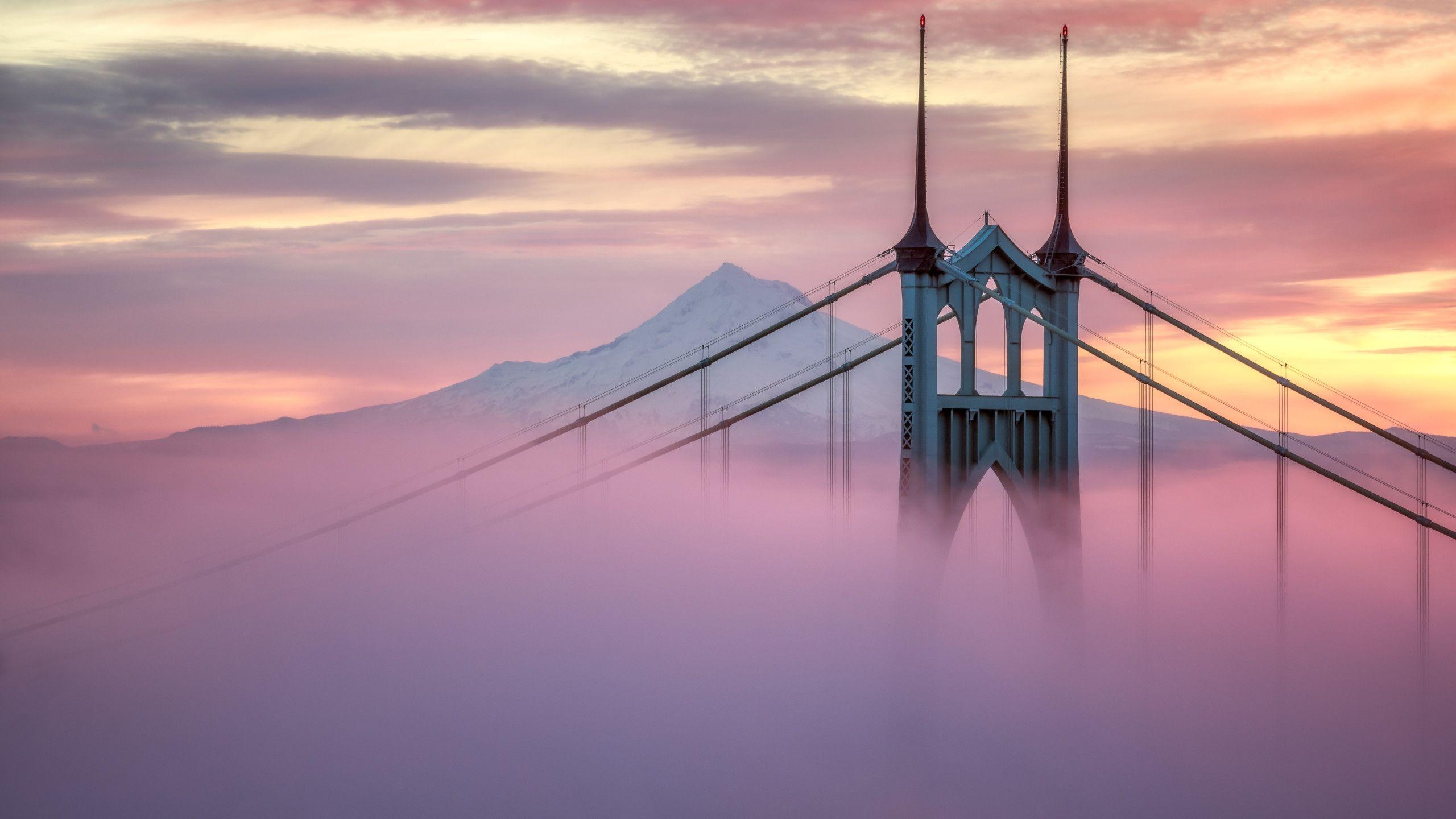 St. Johns Brücke, Portland, 1440p, HD, 4K, 2560x1440 HD Desktop