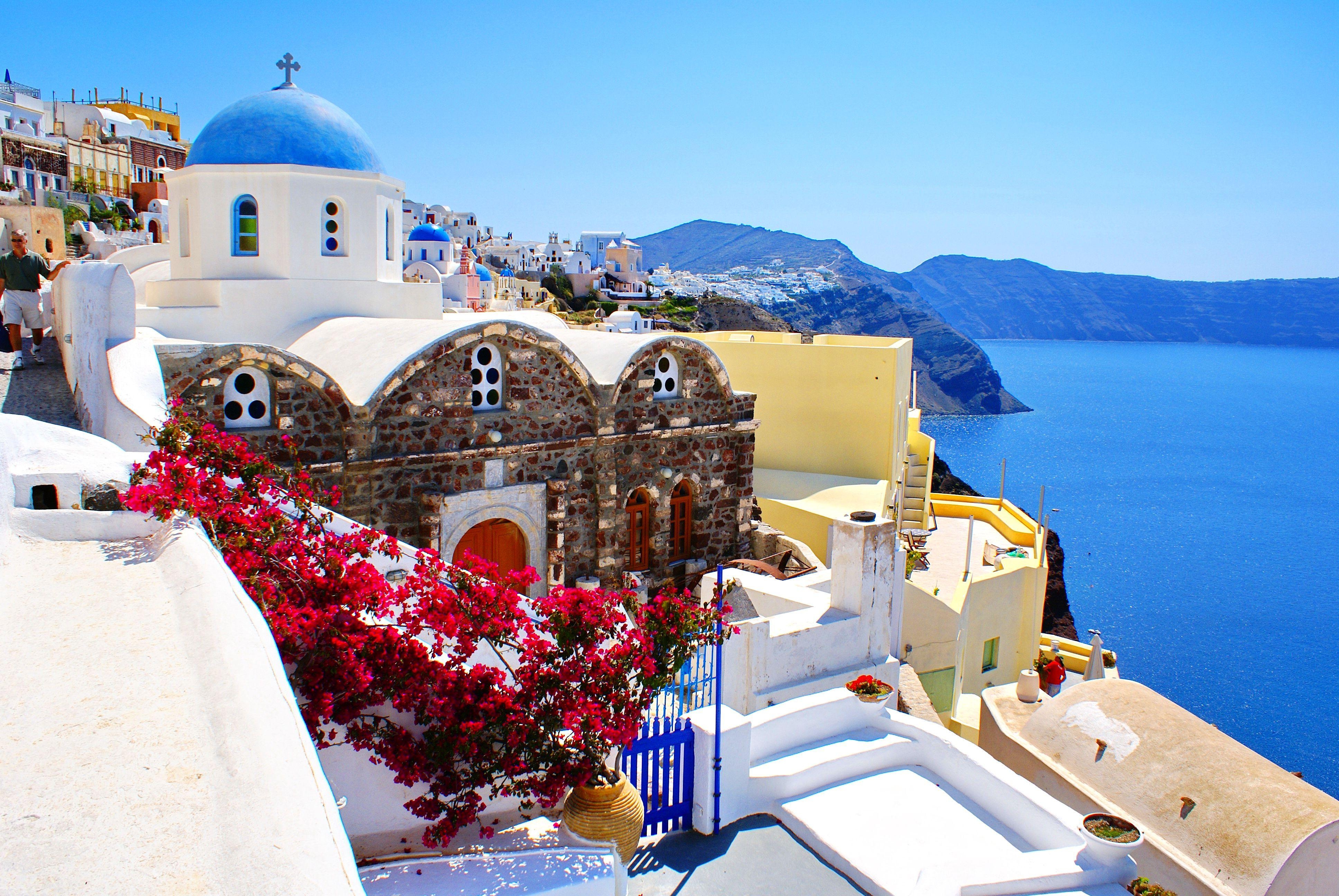 Santorini, 4K, HD, Griechenland, Fotografie, 3880x2600 4K Desktop