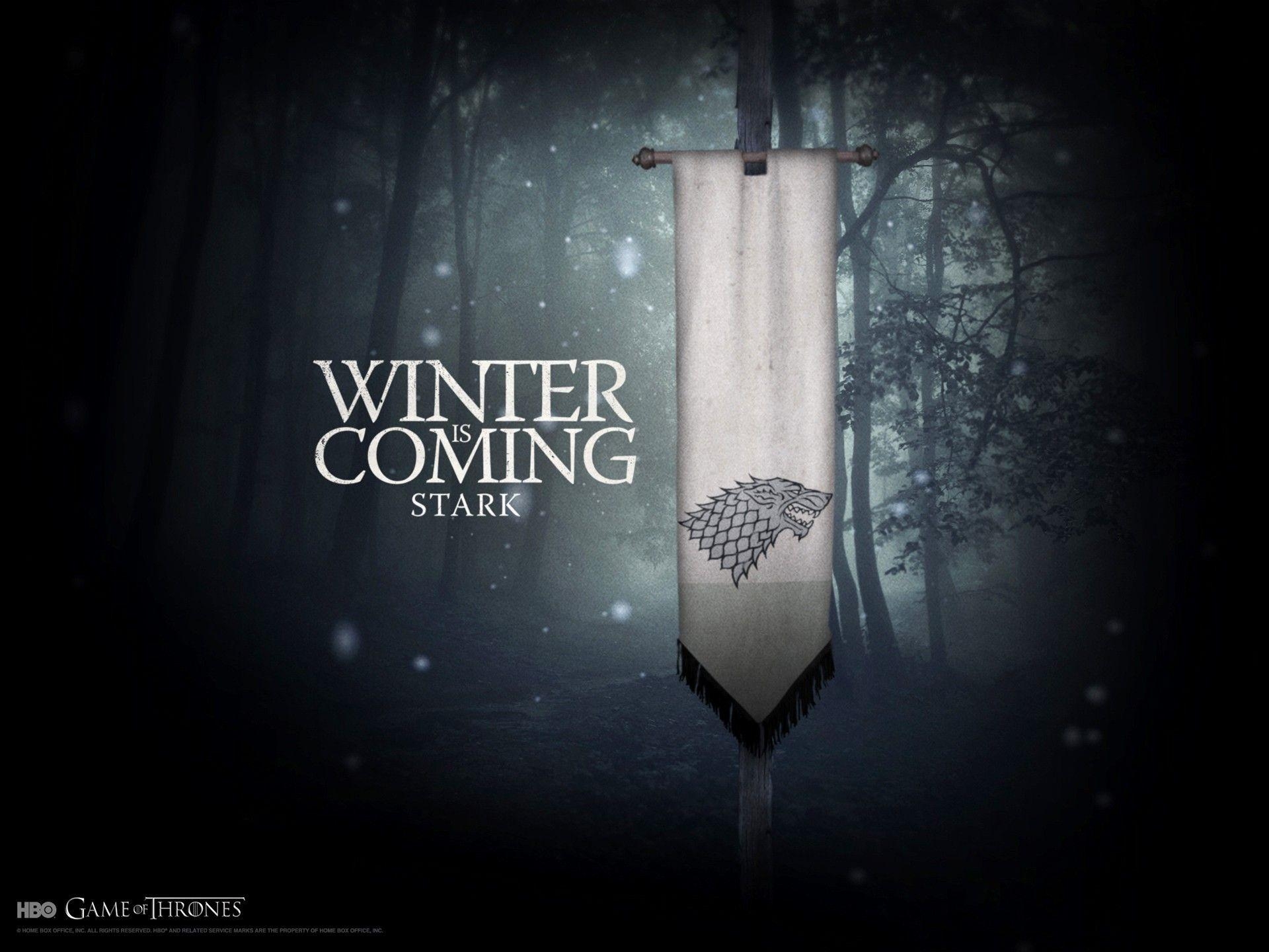 Dunkle Winter, Haus Stark, Game of Thrones, Fahnen, 1920x1440 HD Desktop