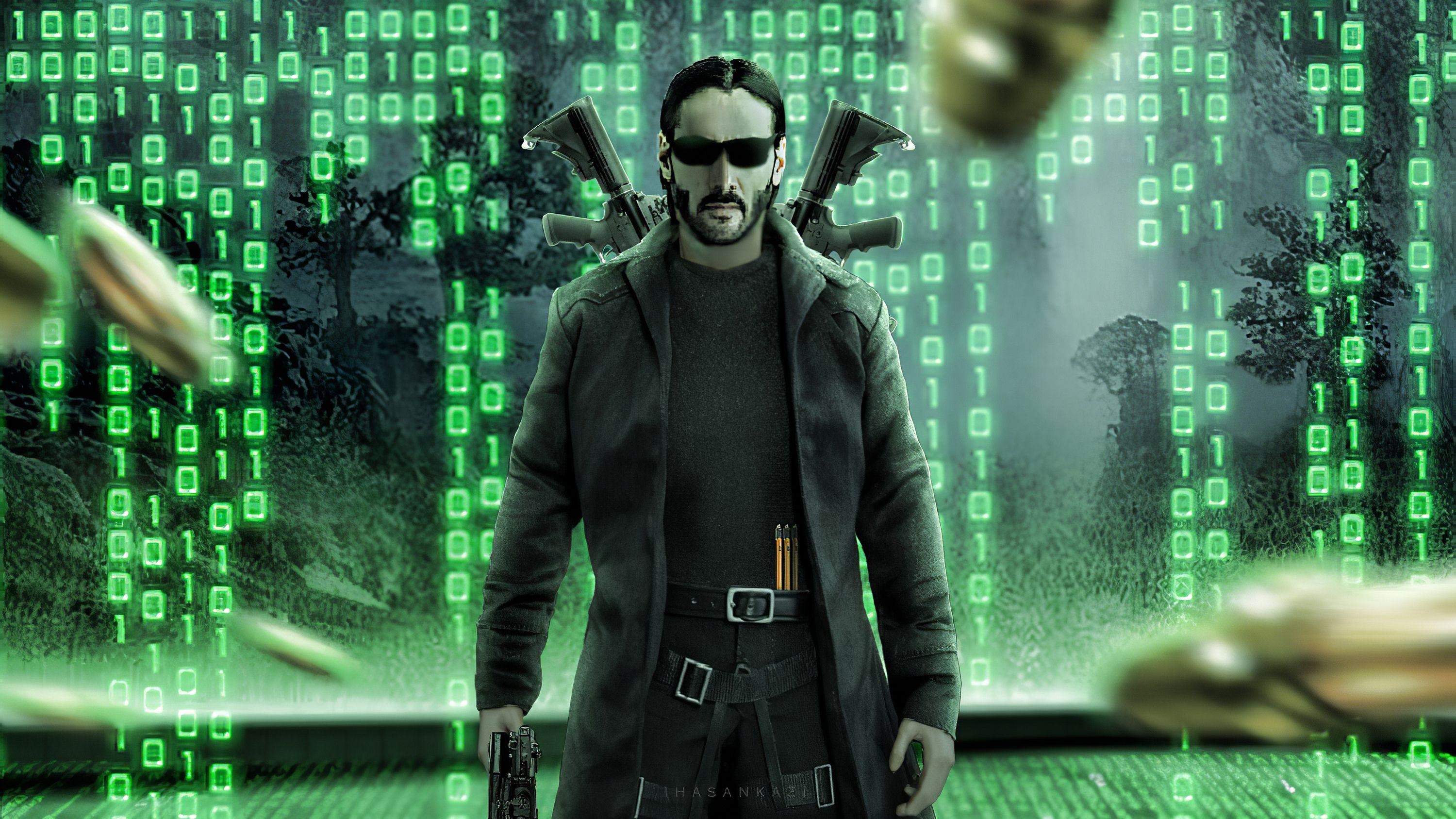 Matrix 4, Neo, Keanu Reeves, Sci-Fi, 4K, 3000x1690 HD Desktop