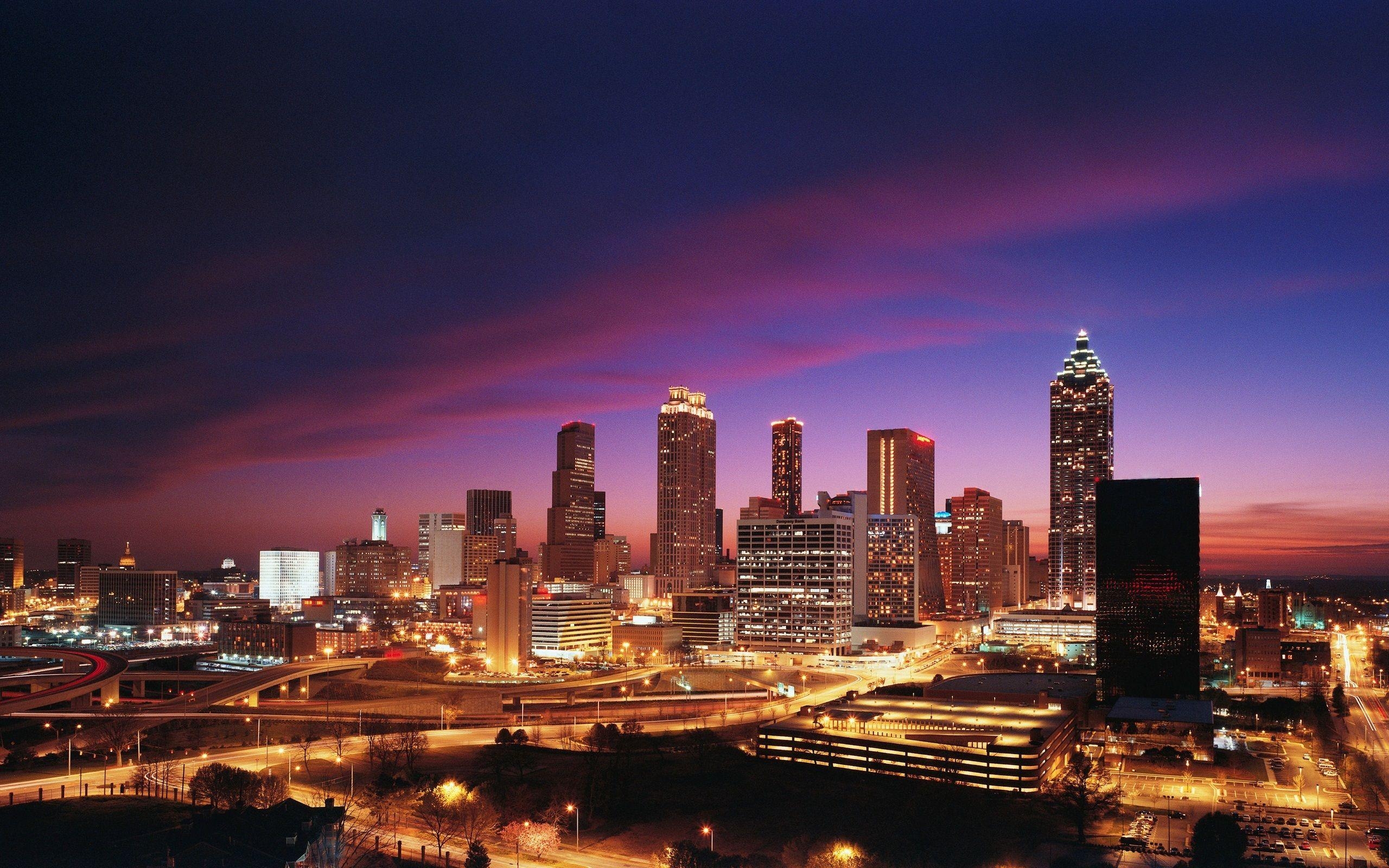 Atlanta, Reisen, Skyline, USA, Hintergrund, 2560x1600 HD Desktop