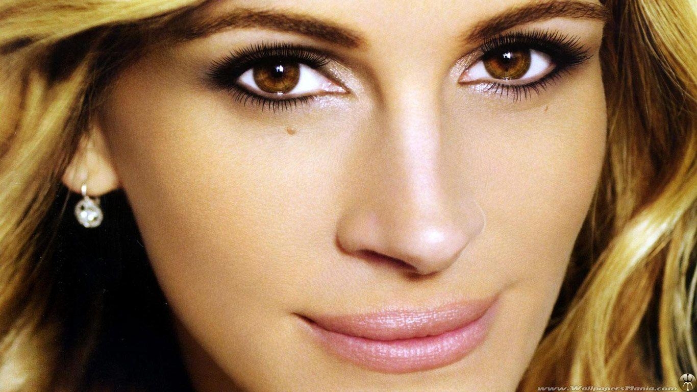 Julia Roberts, Berühmtheit, Gesicht, Hollywood, Schauspielerin, 1370x770 HD Desktop