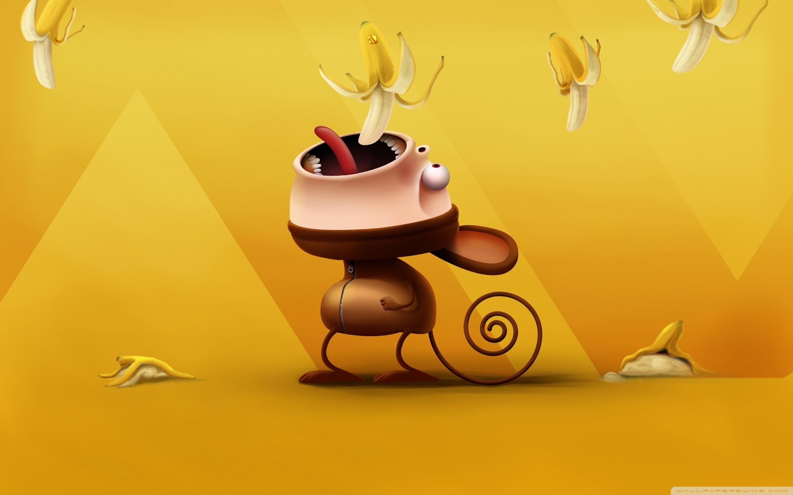 Banane, lustig, Hintergrundbild, Humor, Frucht, 2560x1600 HD Desktop