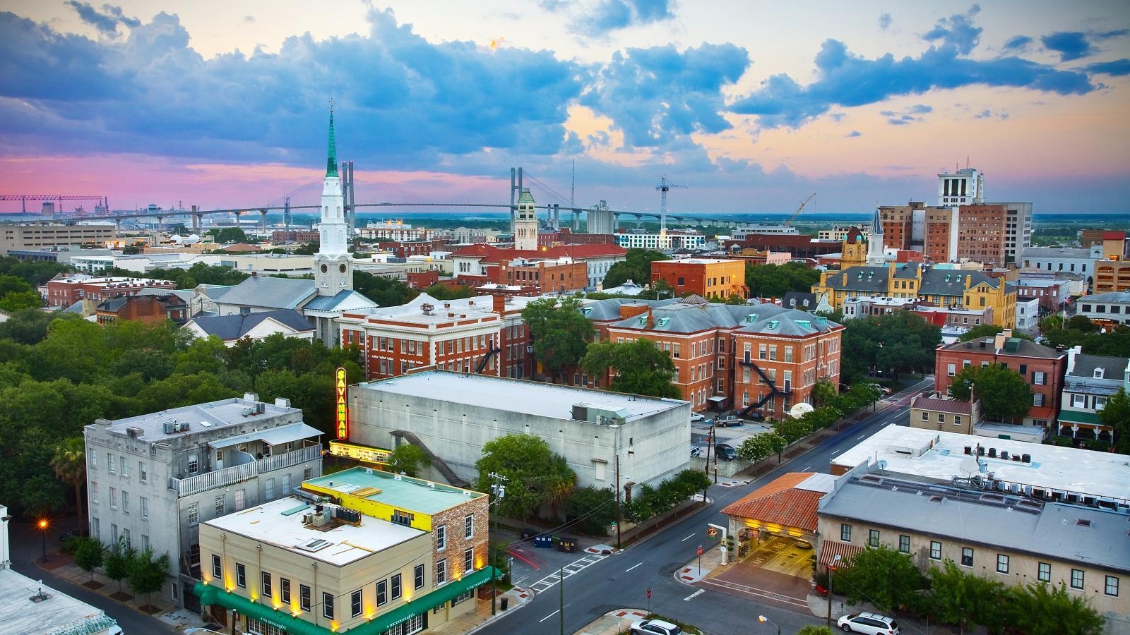 Kleinstadt Savannah, Georgia, Reisen, malerisch, Umgebung, 1600x900 HD Desktop