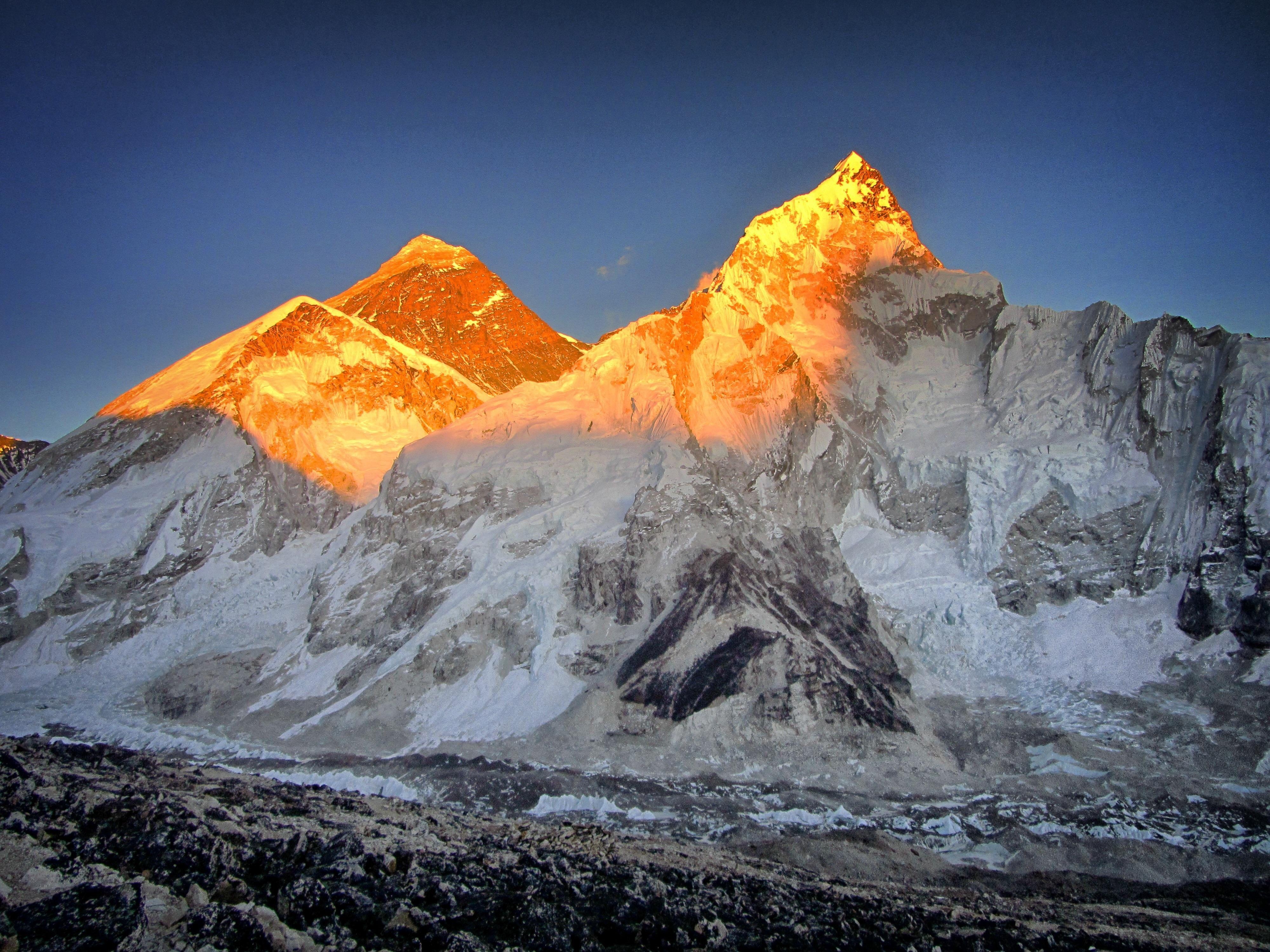 Mount Everest, Sonnenuntergang, 4K Künstlerbild, Himalaya, Gipfel, 4000x3000 4K Desktop