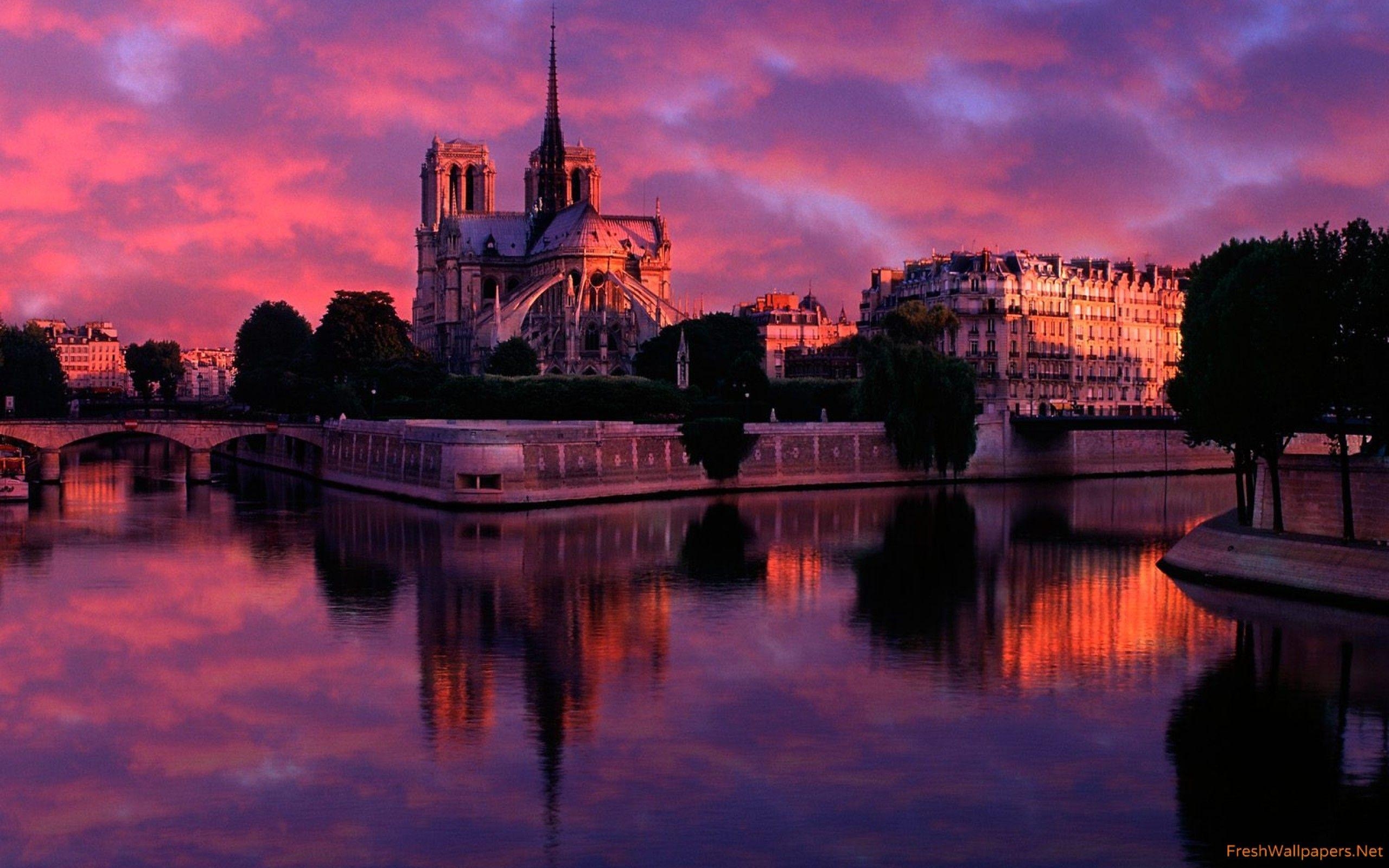 Notre Dame, Sonnenaufgang, Paris, Frankreich, Reisen, 2560x1600 HD Desktop