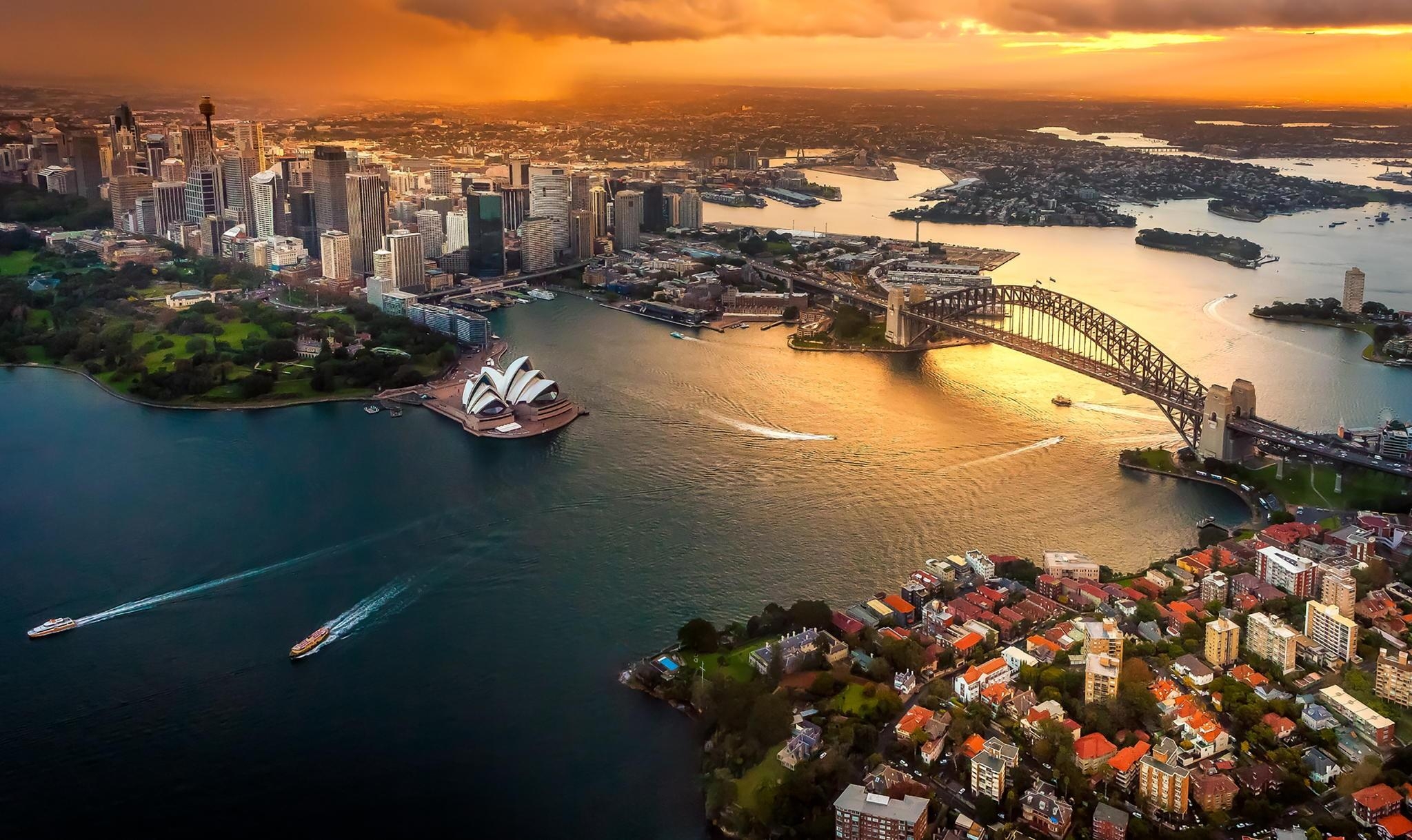 Schönes Sydney, Australien, Stadtbild, Reisen, Metropole, 2050x1220 HD Desktop