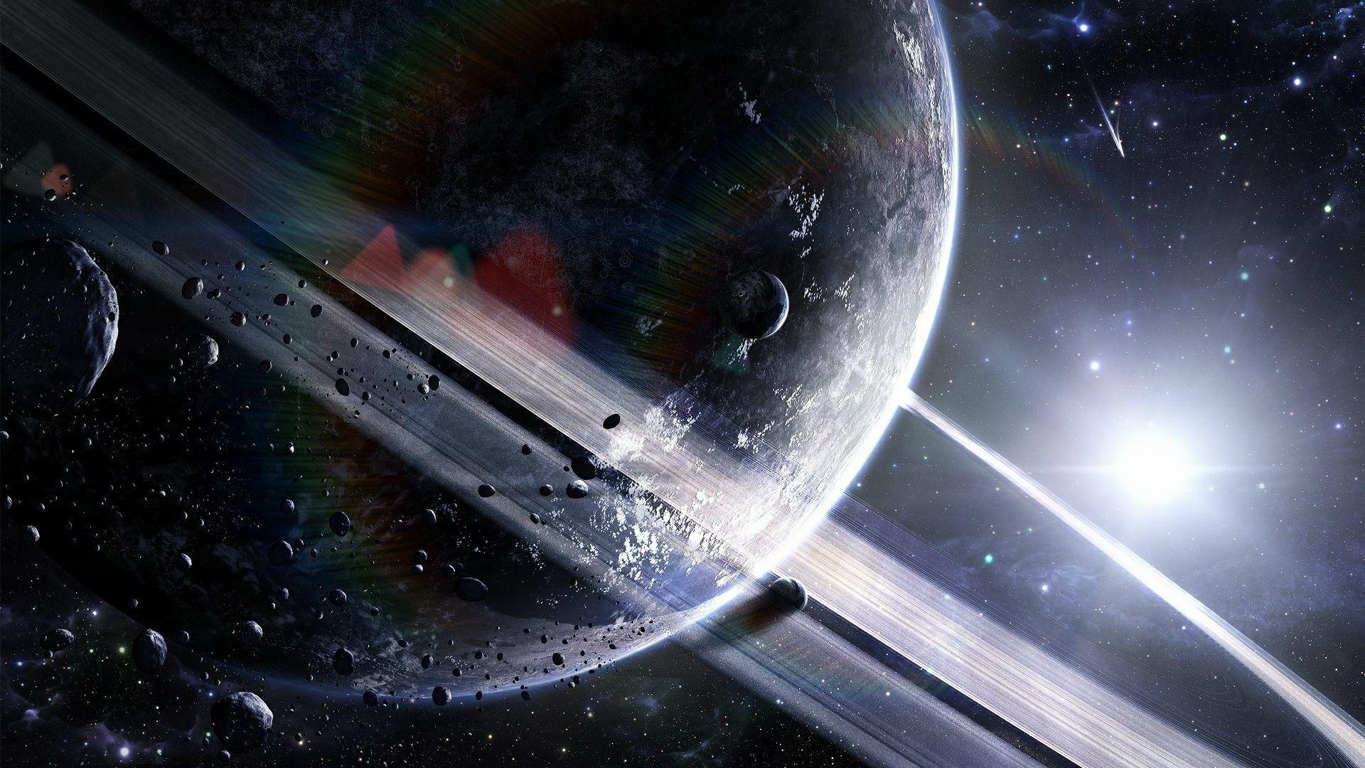 Saturn, Raumkunst, Studio 10, Kosmos, Galaxie, 1920x1080 Full HD Desktop