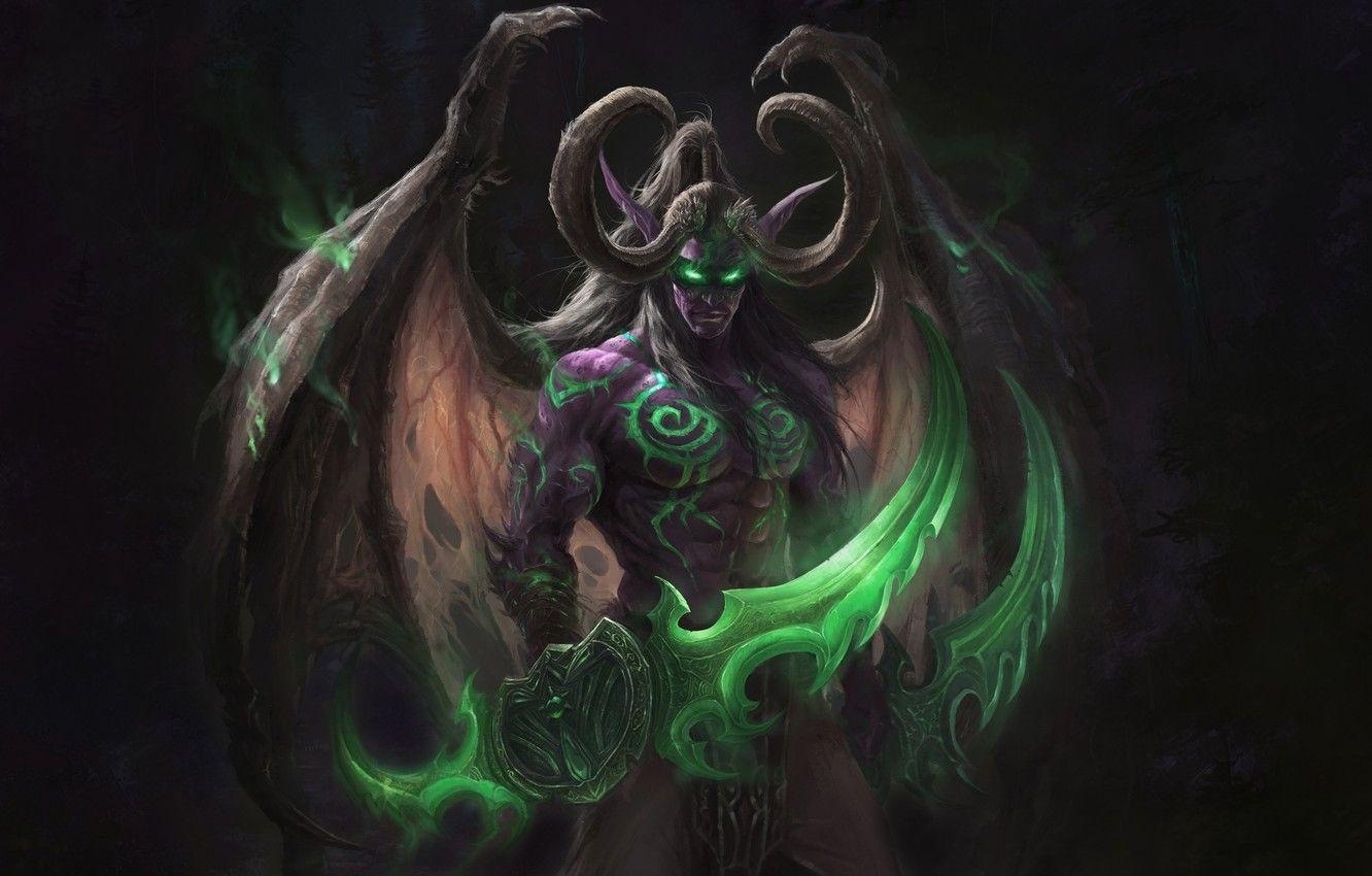 Illidan, Dämon, Spiel, WoW, Stormrage, 1340x850 HD Desktop