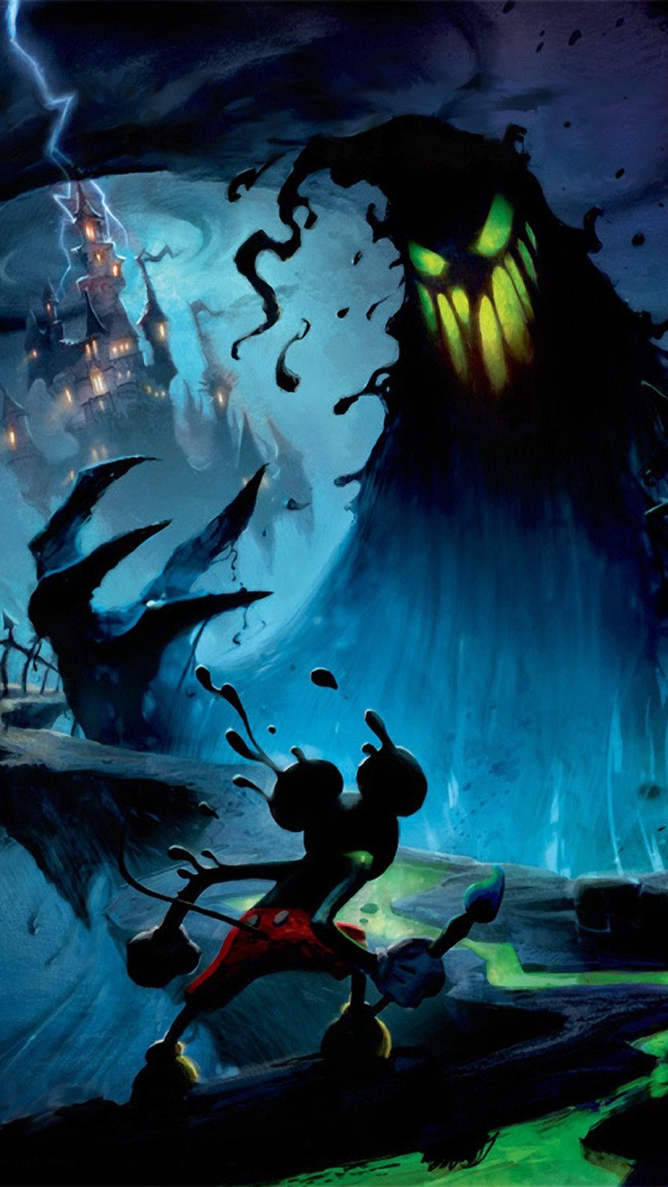 Epic Mickey, Oswald, Disney, Spiel, Cartoon, 2160x3840 4K Handy