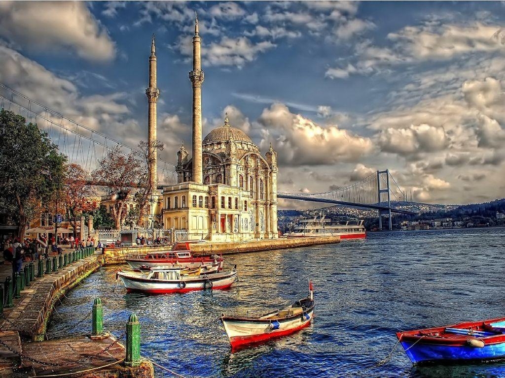 Strände Türkei Meer Moschee Ortaköy, 1030x770 HD Desktop