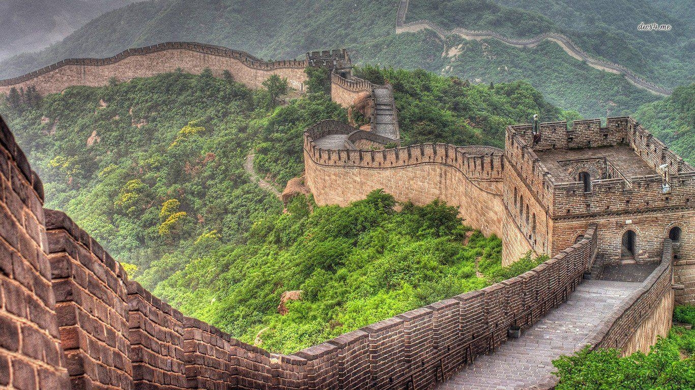 Große Mauer, China, HD, Hintergrund, Reisen, 1370x770 HD Desktop