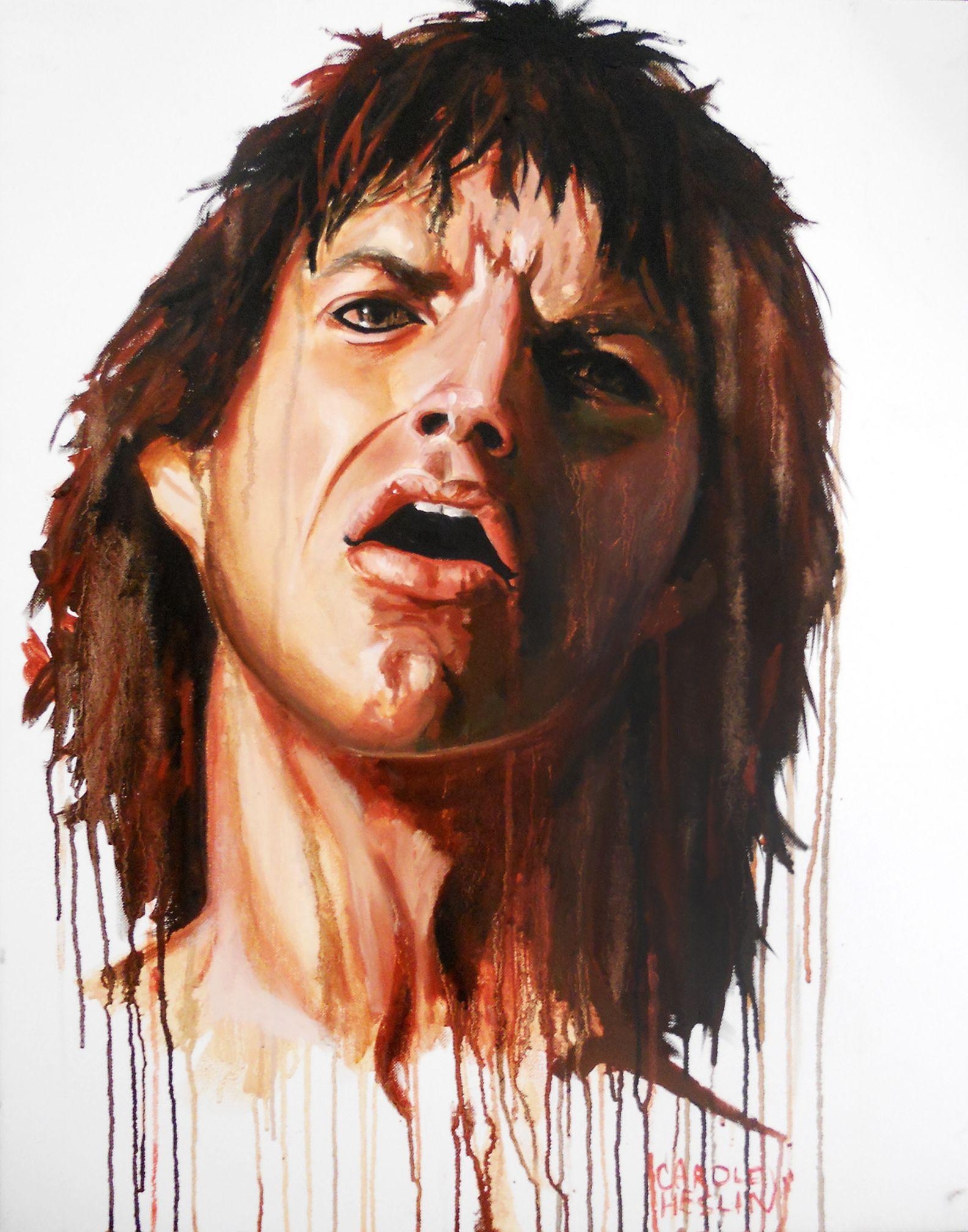 Mick Jagger, Fan-Kunst, Rolling Stones, Feuer, Darstellung, 1590x2020 HD Handy