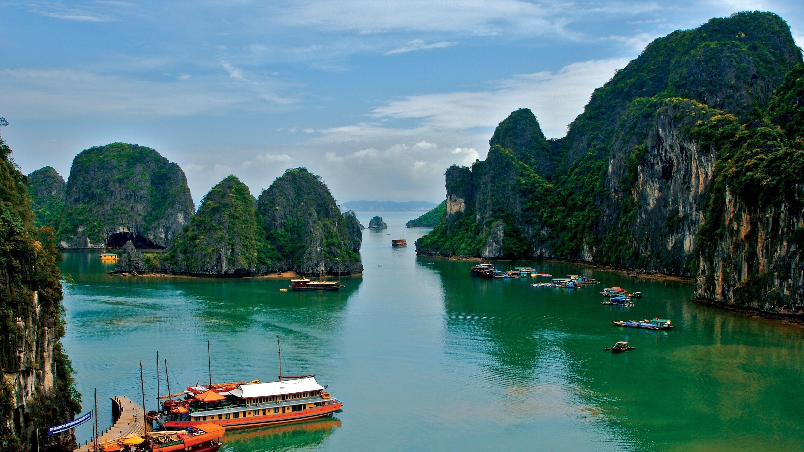 Vietnam, Halong Bucht, 4K, Bild, Reisen, 2560x1440 HD Desktop