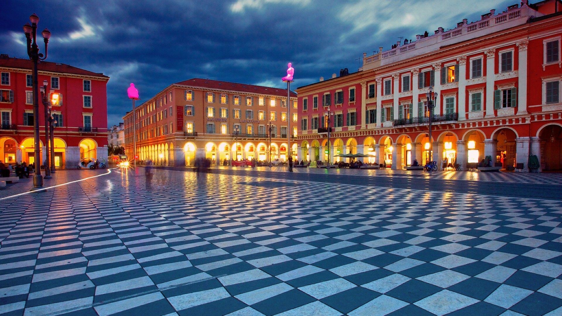 Place Masséna, Nizza, Frankreich, Hauptplatz, Reisen, 1920x1080 Full HD Desktop