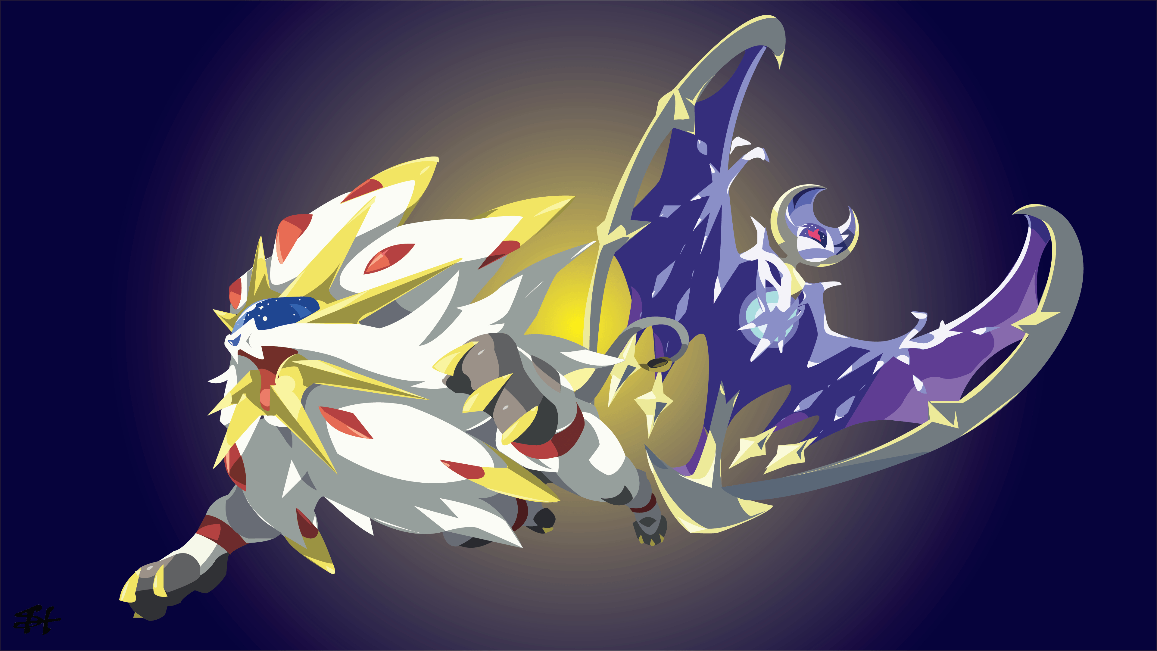 Lunala, Pokémon, Sonne und Mond, Anime, Tapeten, 3850x2170 4K Desktop