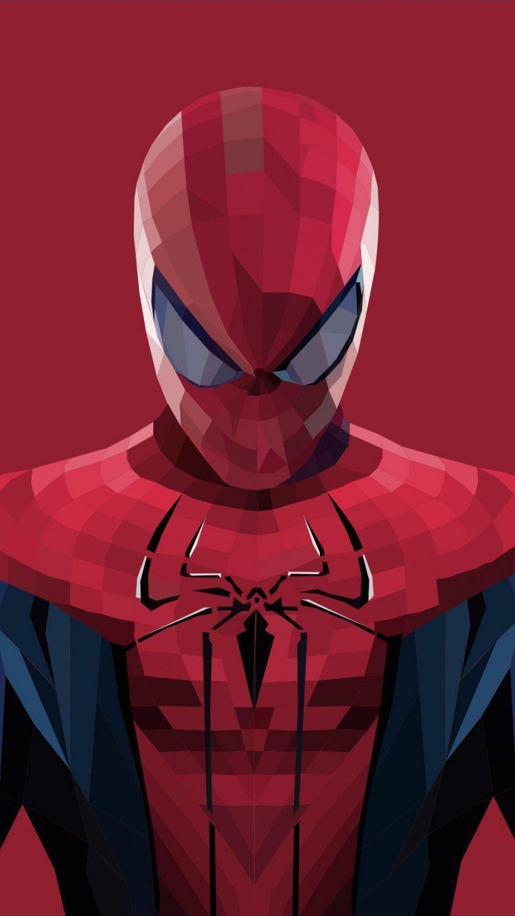 Spiderman, Polygone, Kunst, Marvel, Superheld, 750x1340 HD Handy