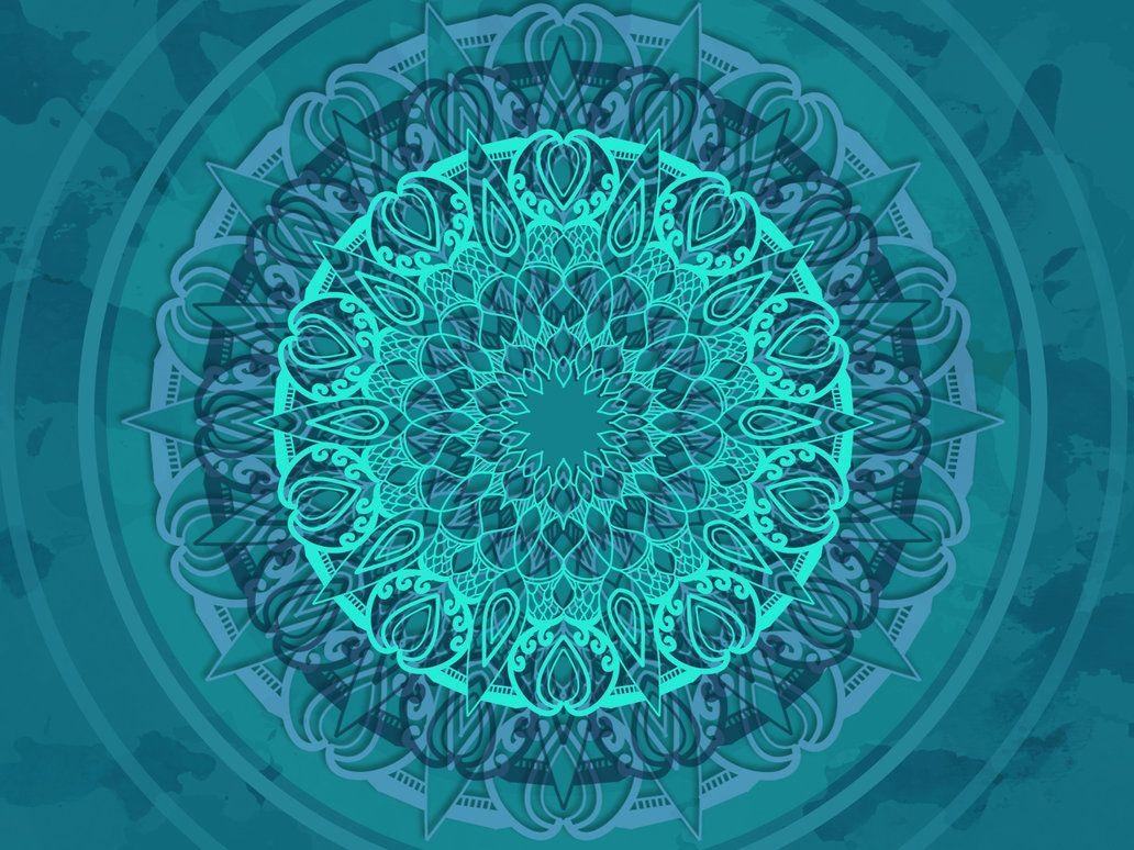 Blaues Mandala, Frieden, Entspannung, ästhetisch, Fokus, 1040x780 HD Desktop