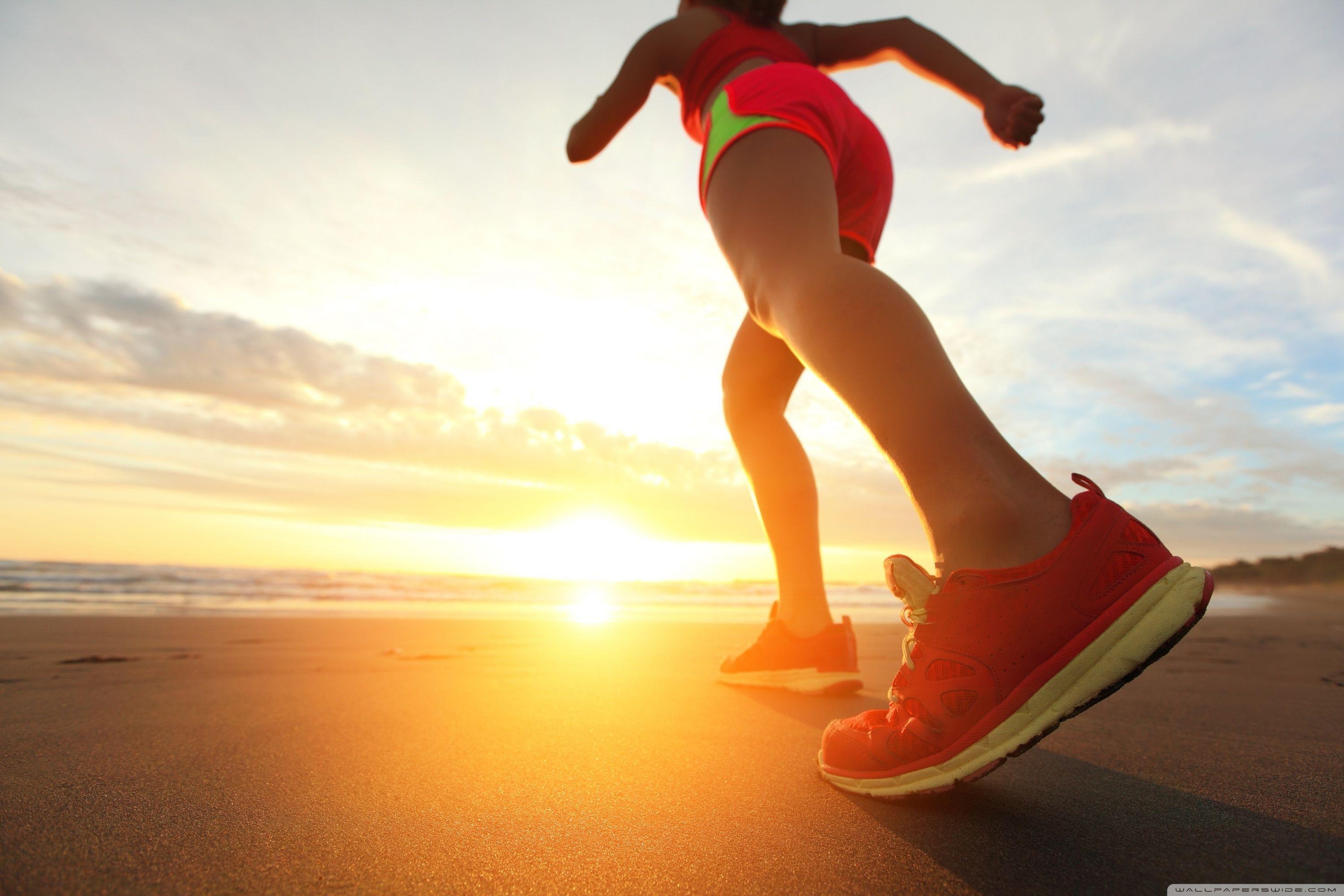 Strandjogging, 4K, Ultra HD, Sport, Laufen, 3000x2000 HD Desktop