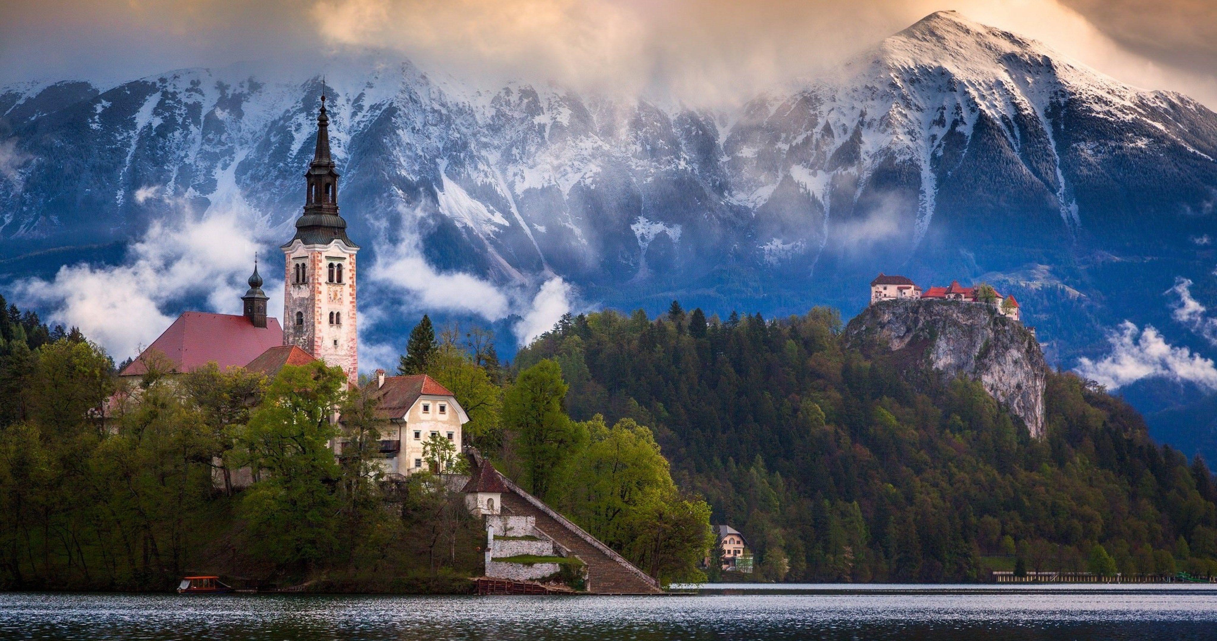 Slowenien, See Bled, 4K, Ultra HD, Wände, 4100x2160 4K Desktop