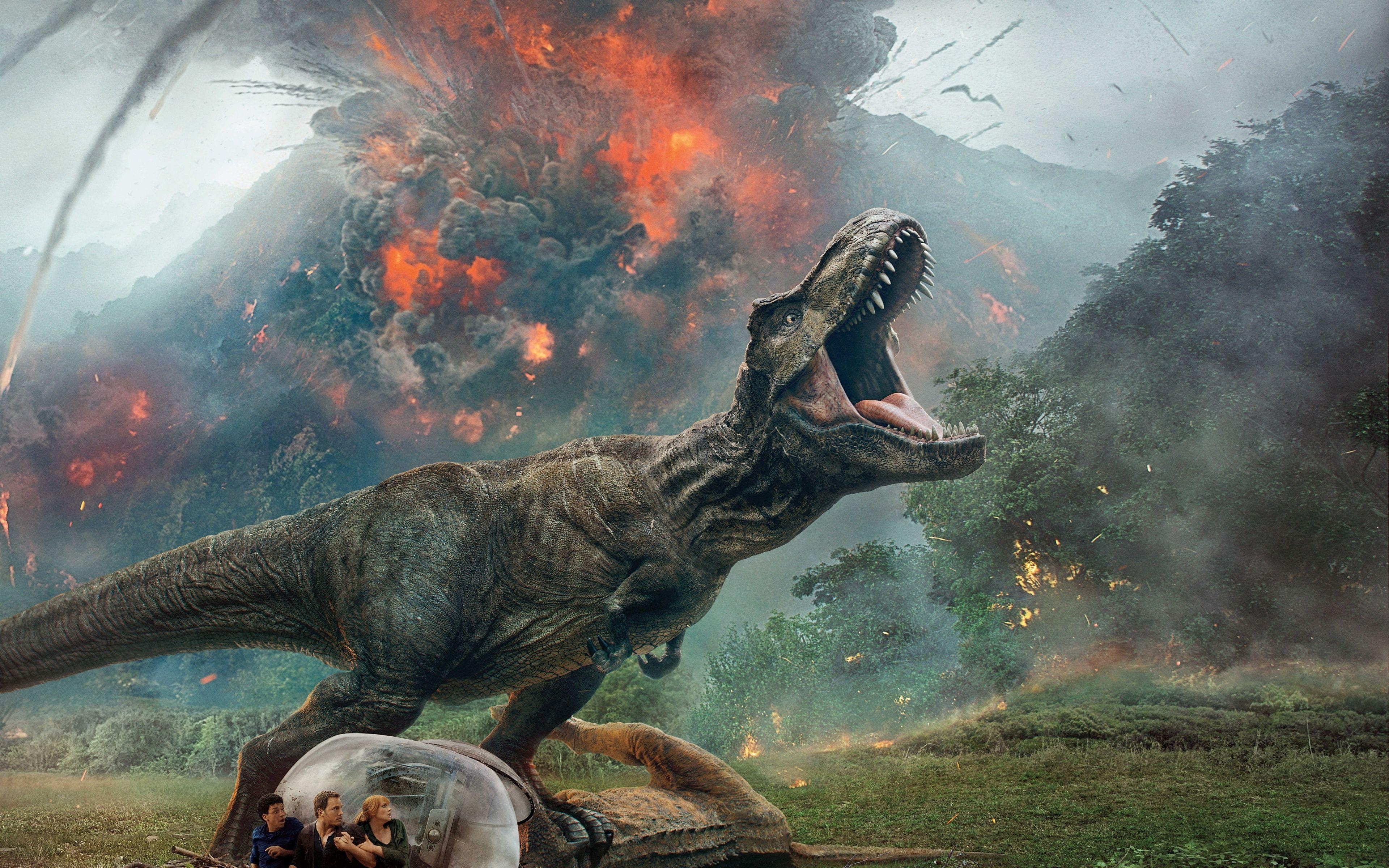 Jurassic World, Dinosaurier, Film, Kinoleinwand, Abenteuer, 3840x2400 4K Desktop