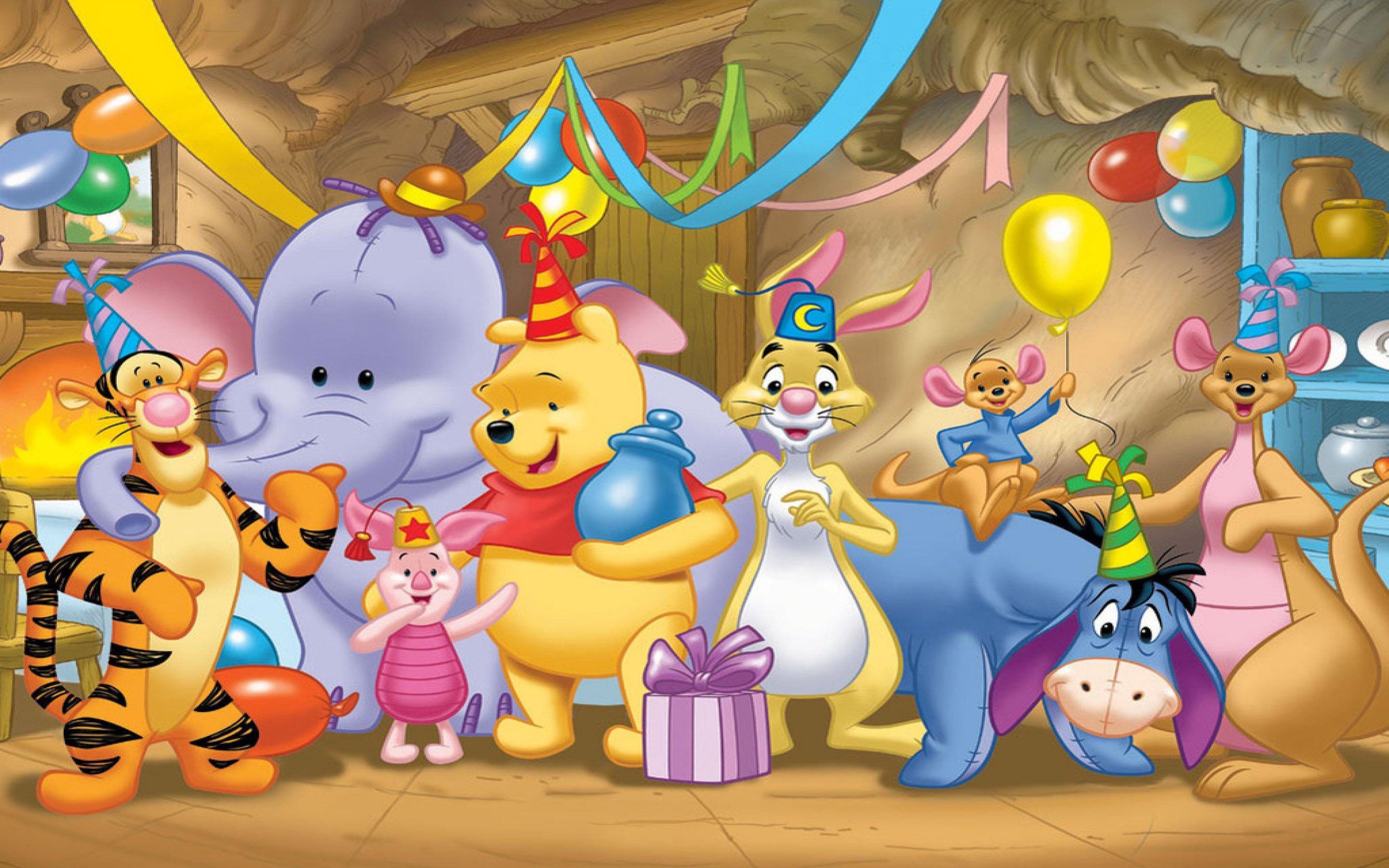 Winnie Pooh, Geschenke, Feier, Desktop, Hintergrund, 2880x1800 HD Desktop