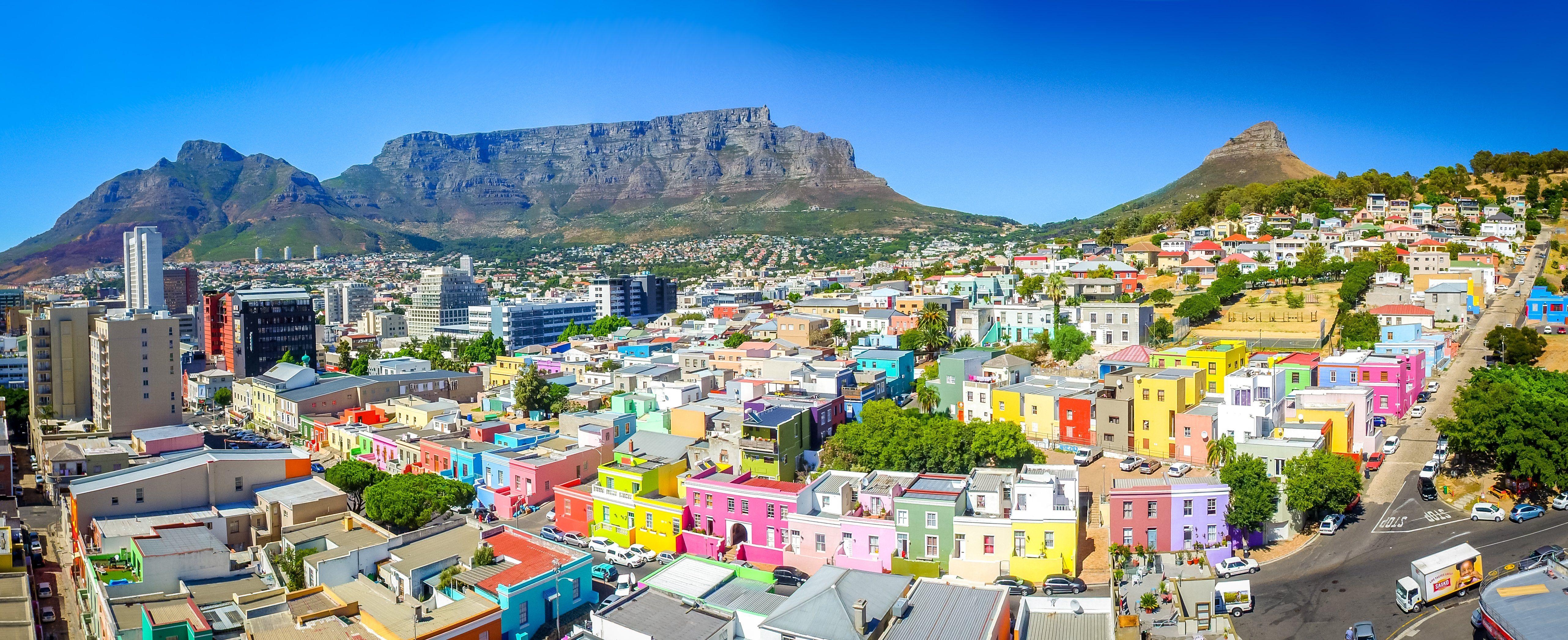 Kapstadt, Südafrika, Tafelberg, Bo Kaap, Gebäude, 5130x2100 4K Desktop