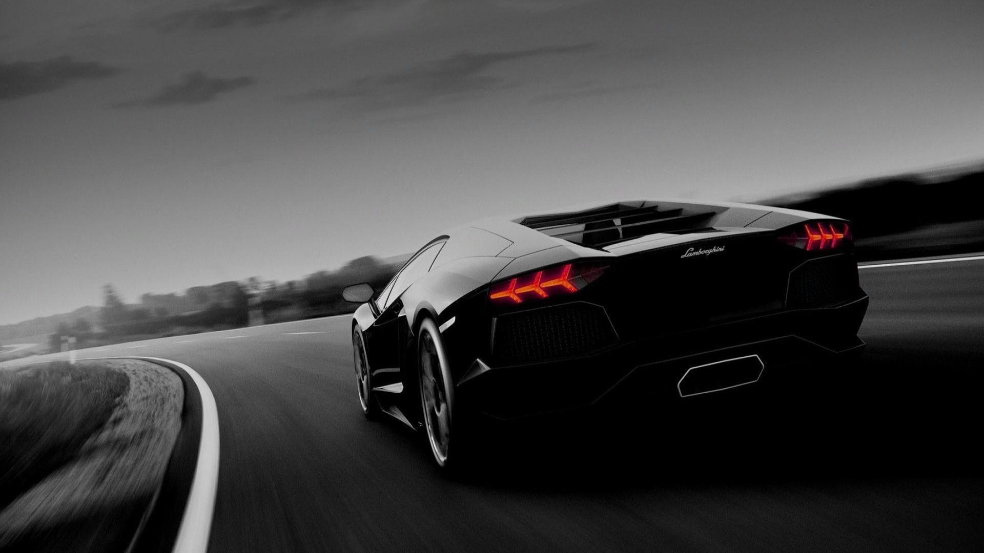 Schwarz, Lamborghini Aventador, Eleganz, Sportwagen, Exklusiv, 1920x1080 Full HD Desktop