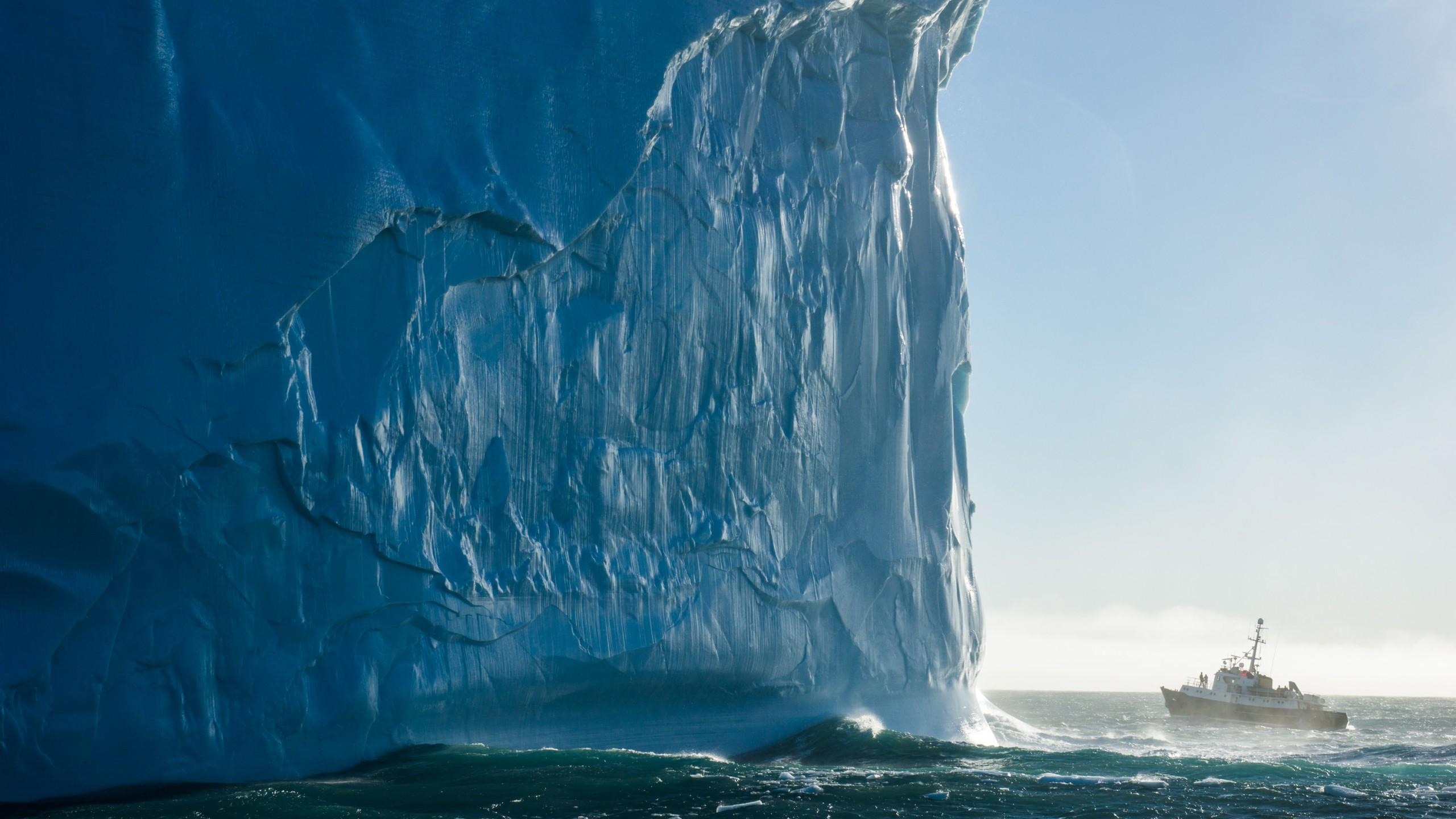 Eisberg, 4K, Südgeorgien, Atlantik, Natur, 2560x1440 HD Desktop