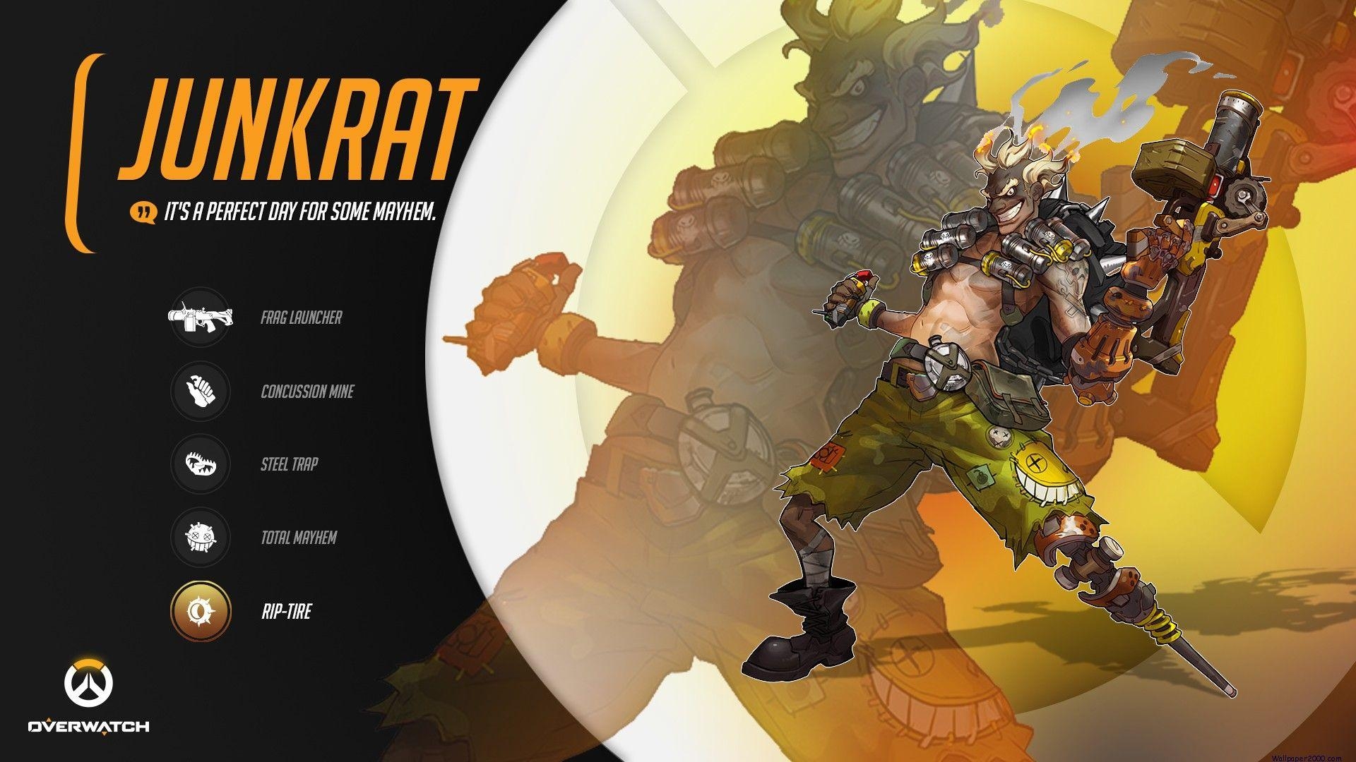 Junkrat, Overwatch, HD, Hunde, Katzen, 1920x1080 Full HD Desktop