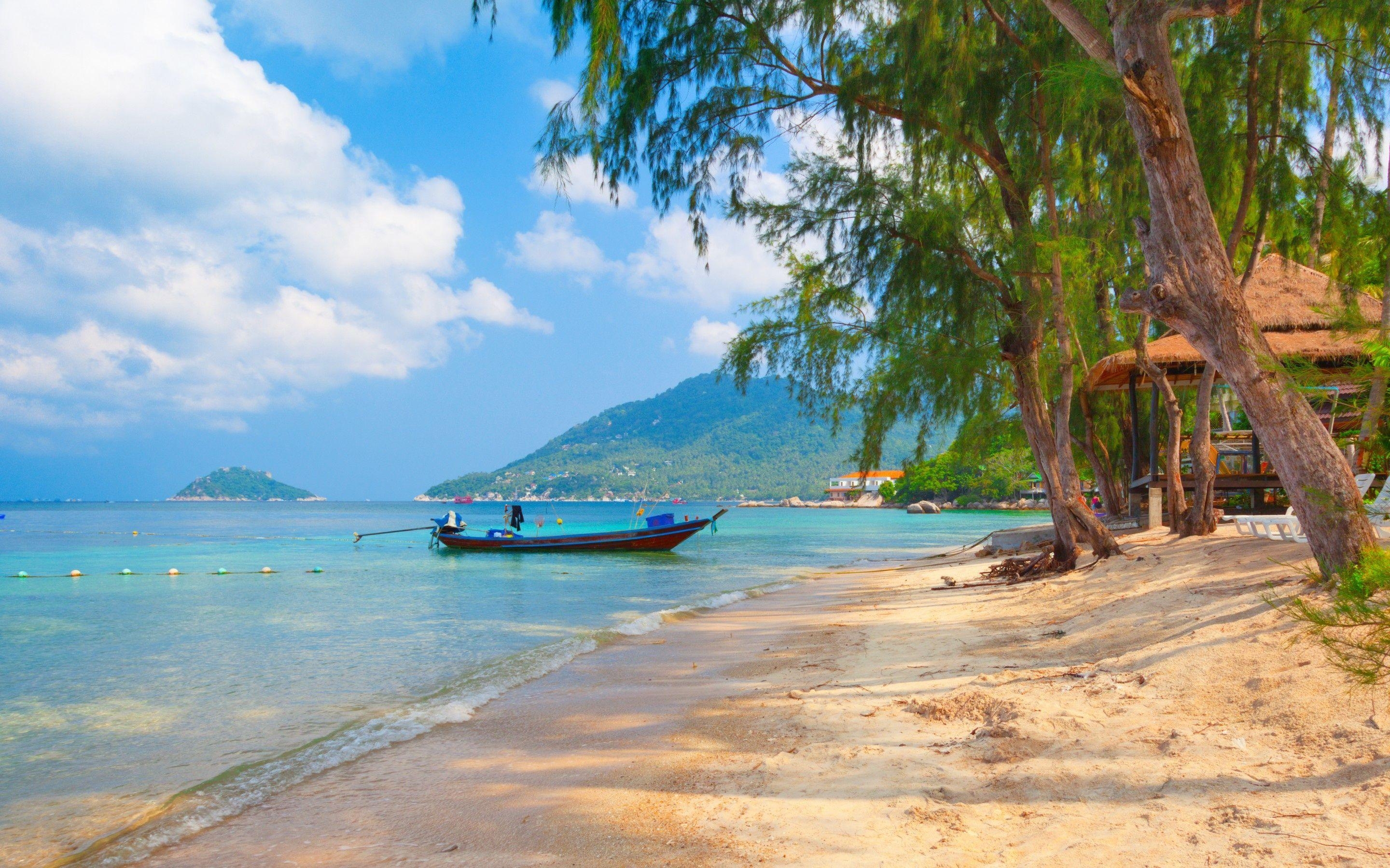 Koh Tao, Thailand, Boot, Strand, Natur, 2880x1800 HD Desktop